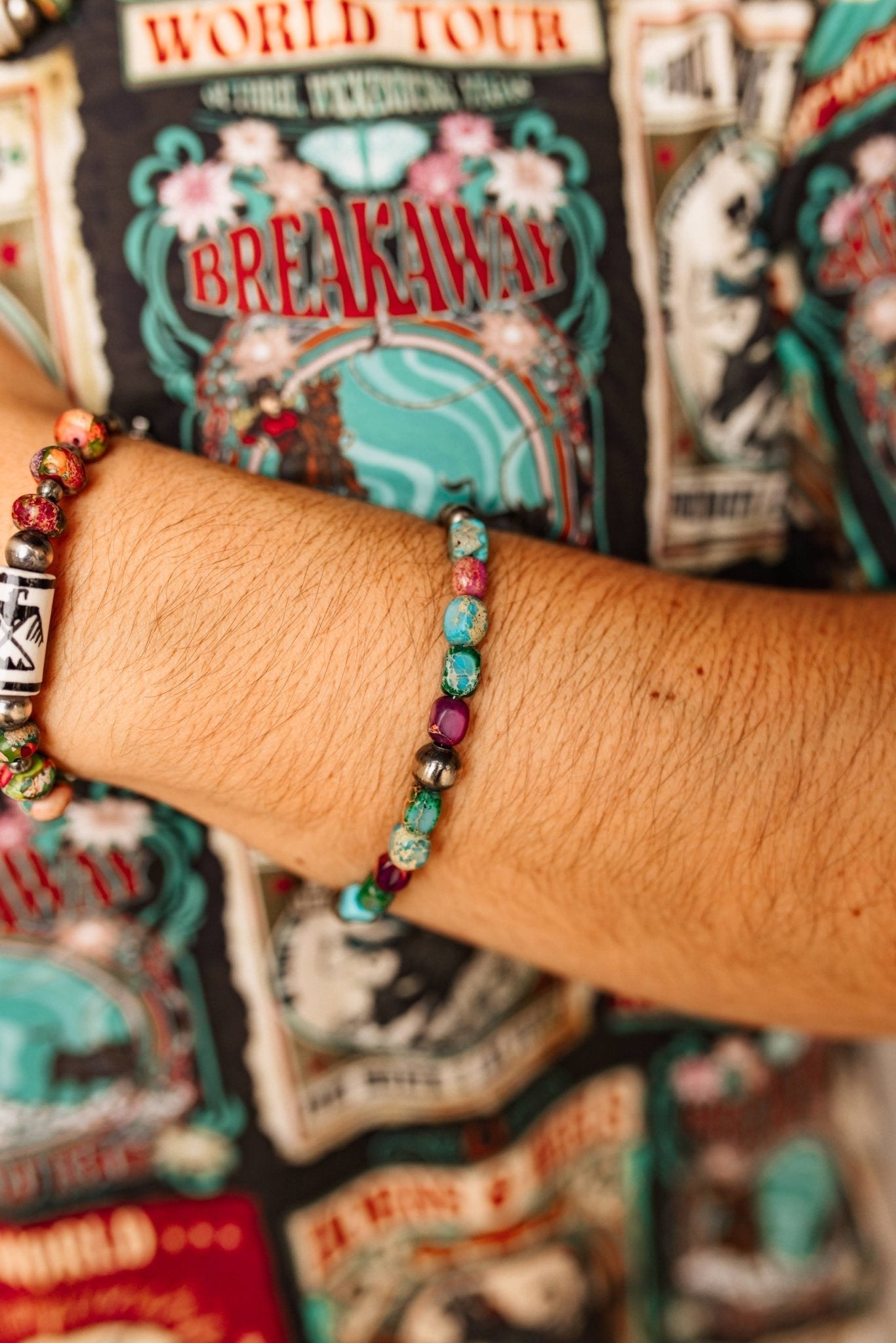 Sterling Silver Jasper Turquoise Bracelet - Rooted & Reckless Co.