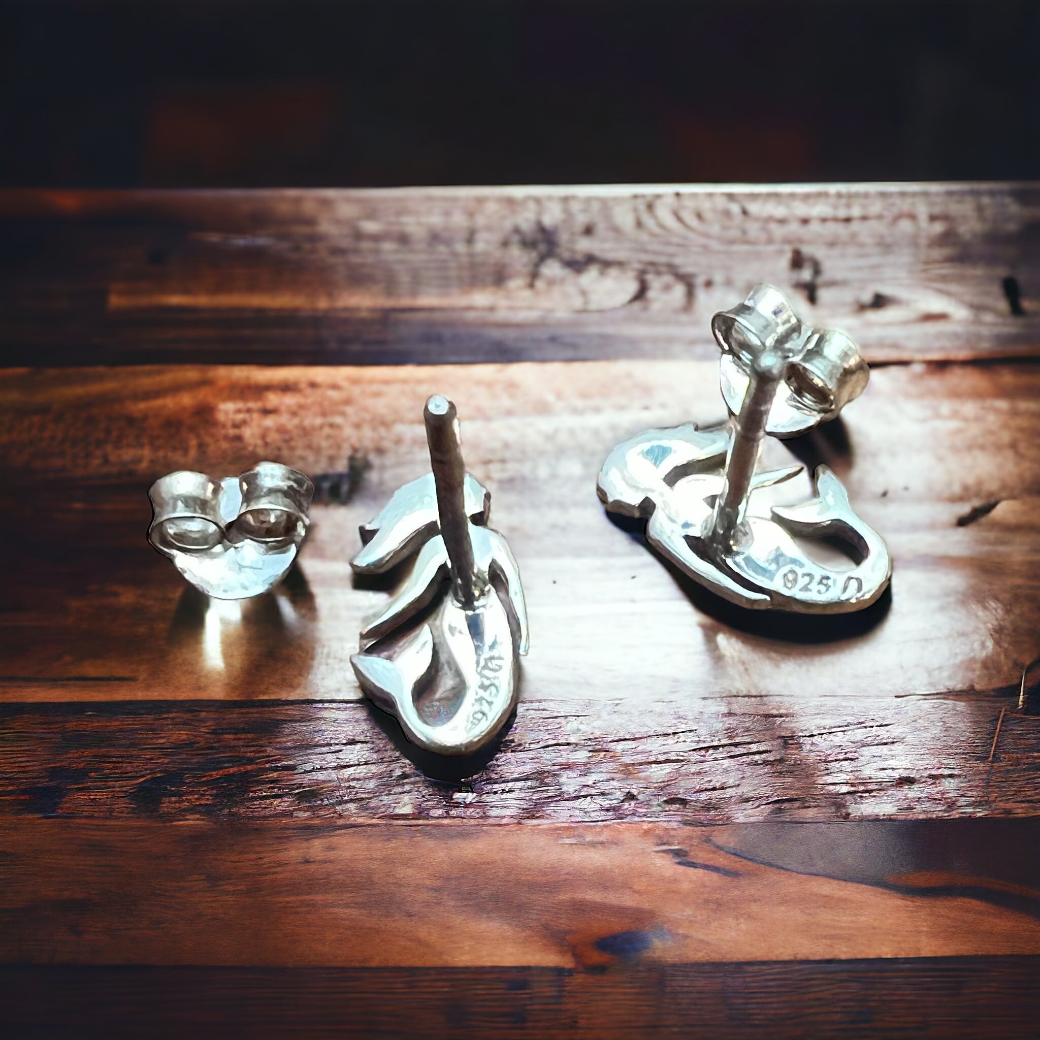 Sterling Silver Mermaid Post Earrings — Whimsical Coastal Western Charm - Rooted & Reckless Co.
