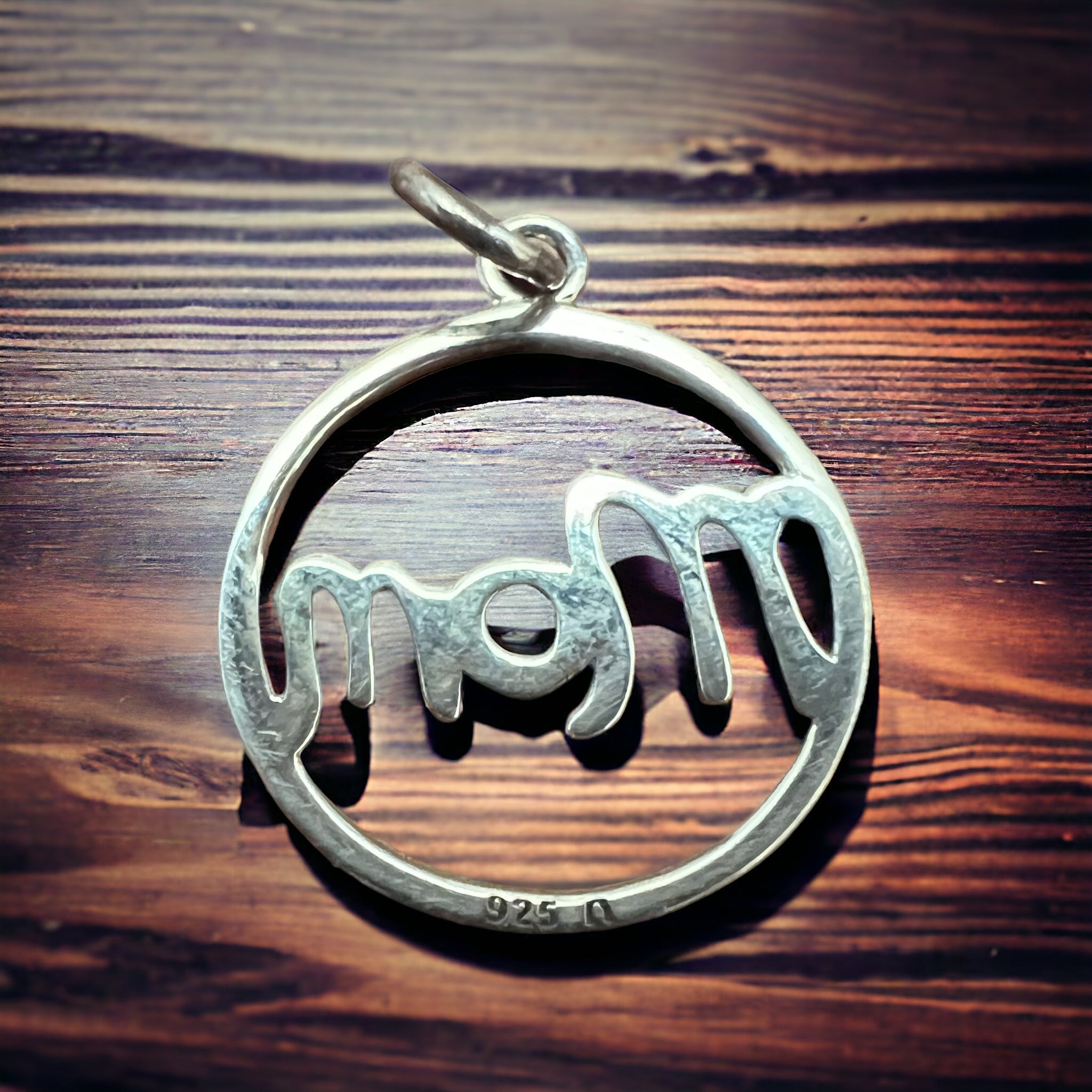 Sterling Silver "Mom" Pendant/Charm — Mother's Day Sentimental Western Statement - Rooted & Reckless Co.