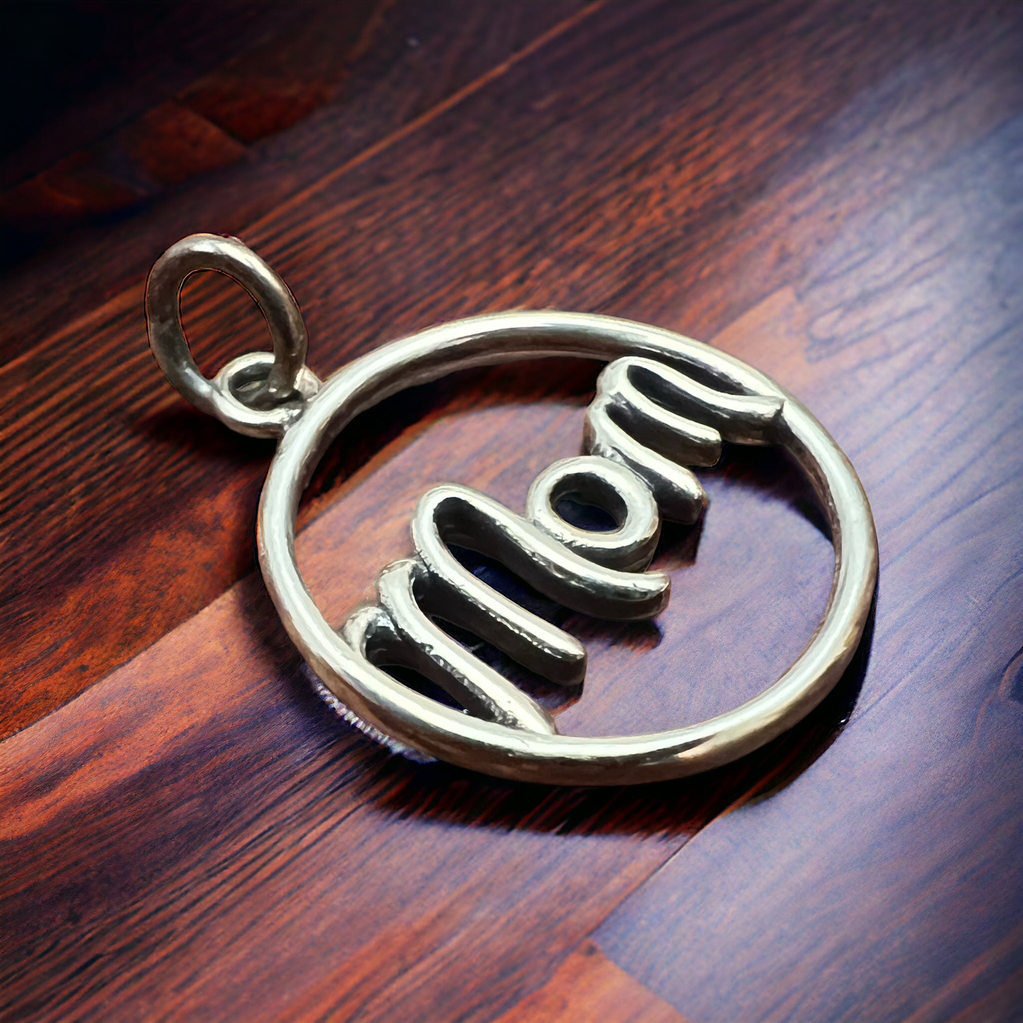 Sterling Silver "Mom" Pendant/Charm — Mother's Day Sentimental Western Statement - Rooted & Reckless Co.