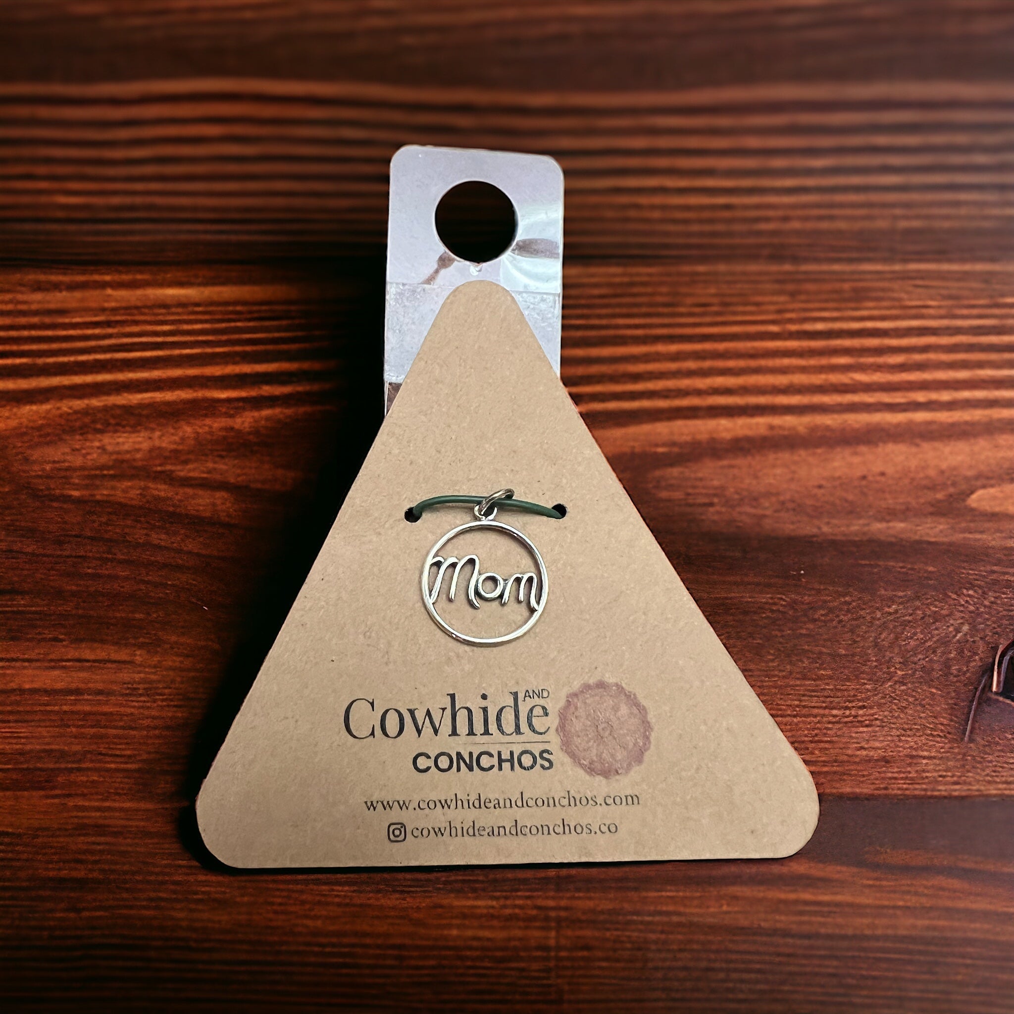 Sterling Silver "Mom" Pendant/Charm — Mother's Day Sentimental Western Statement - Rooted & Reckless Co.