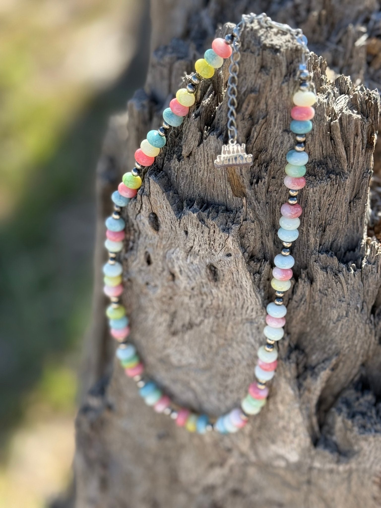 Sterling Silver Pastel Opal Beaded Choker Necklace - Rooted & Reckless Co.