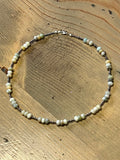Sterling Silver Pearls and Amazonite Rondelle Necklace - Rooted & Reckless Co.