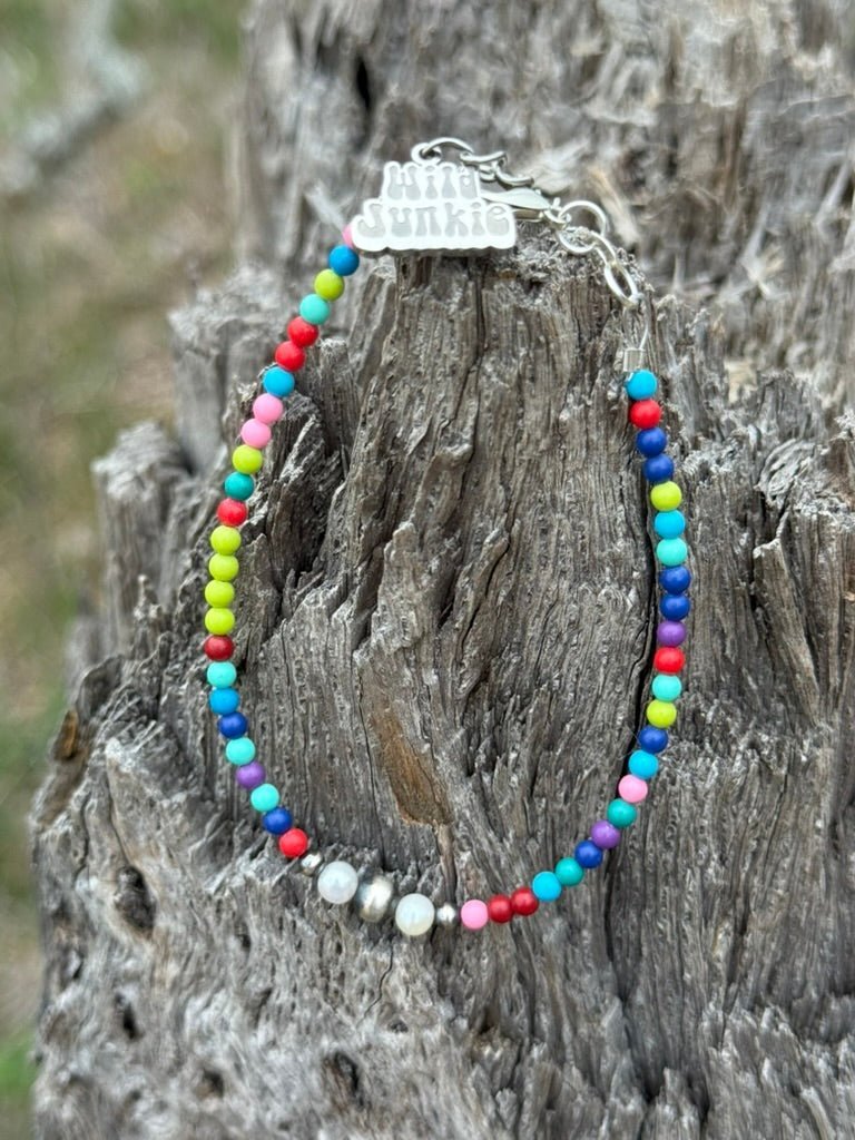 Sterling Silver Prism And Pearl Bracelet - Rooted & Reckless Co.