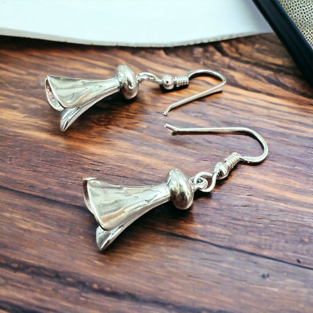 Sterling Silver Squash Blossom Statement Earrings — 21mm Drop - Rooted & Reckless Co.