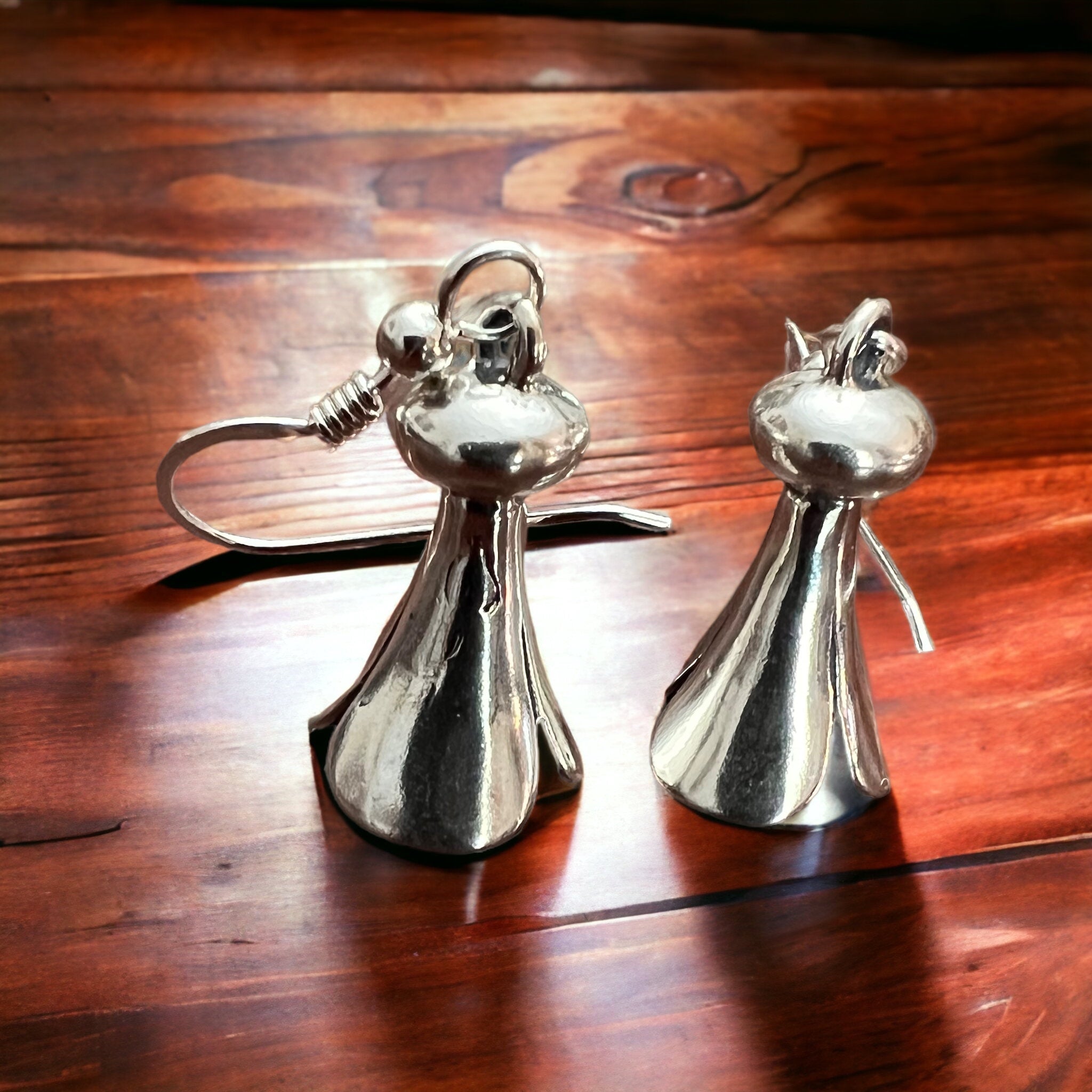 Sterling Silver Squash Blossom Statement Earrings — 21mm Drop - Rooted & Reckless Co.