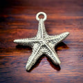 Sterling Silver Starfish Pendant/Charm — Intricate Ocean-Lover Statement - Rooted & Reckless Co.