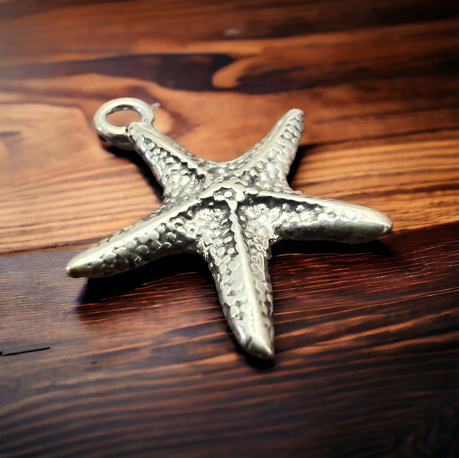 Sterling Silver Starfish Pendant/Charm — Intricate Ocean-Lover Statement - Rooted & Reckless Co.