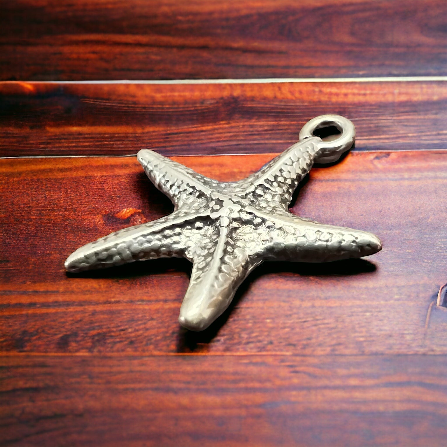 Sterling Silver Starfish Pendant/Charm — Intricate Ocean-Lover Statement - Rooted & Reckless Co.
