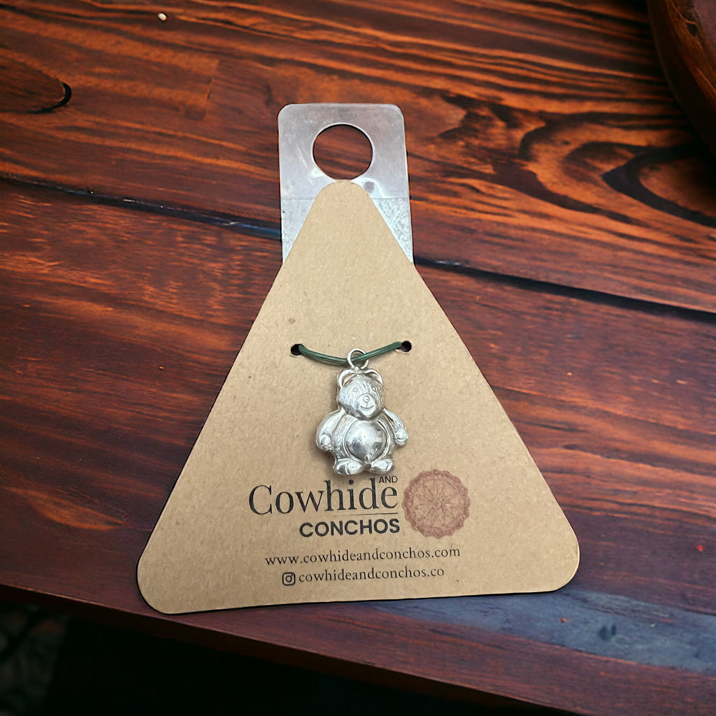 Sterling Silver Teddy Bear Charm/Pendant — Sentimental Family Gift Charm - Rooted & Reckless Co.