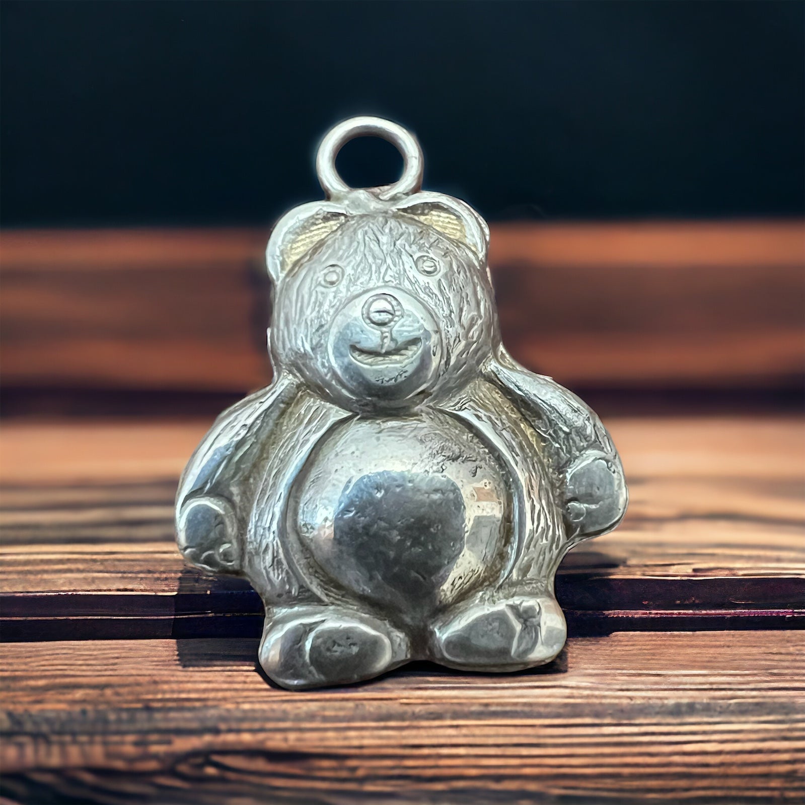 Sterling Silver Teddy Bear Charm/Pendant — Sentimental Family Gift Charm - Rooted & Reckless Co.