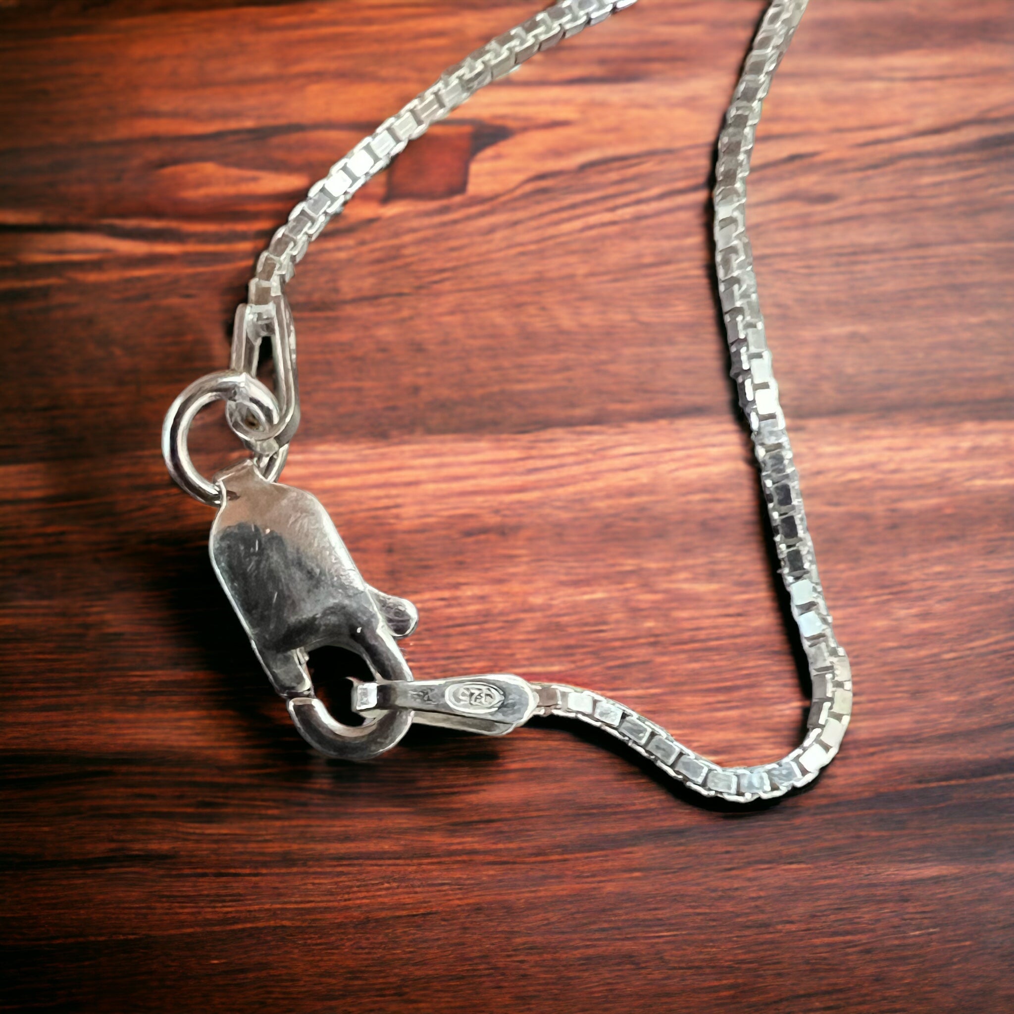 Sterling Silver Whale Festoon Necklace — Complete 18" Sterling Silver Festoon Box Chain Necklace - Rooted & Reckless Co.