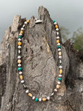 Sterling Silver Wild Harmony Stone Beaded Necklace - Rooted & Reckless Co.