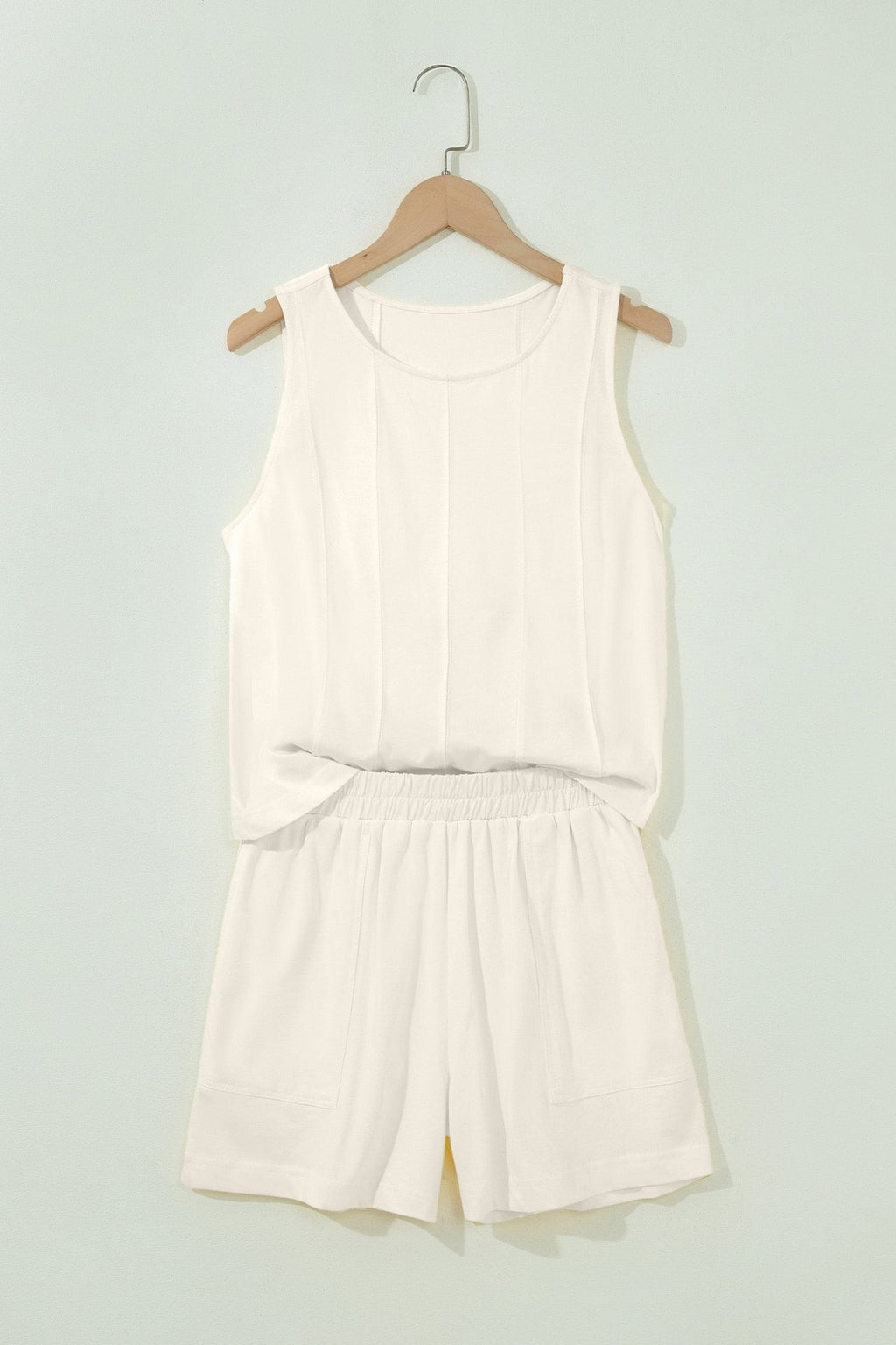 Stitched Detail Loose Tank & Shorts Set - Rooted & Reckless Co.