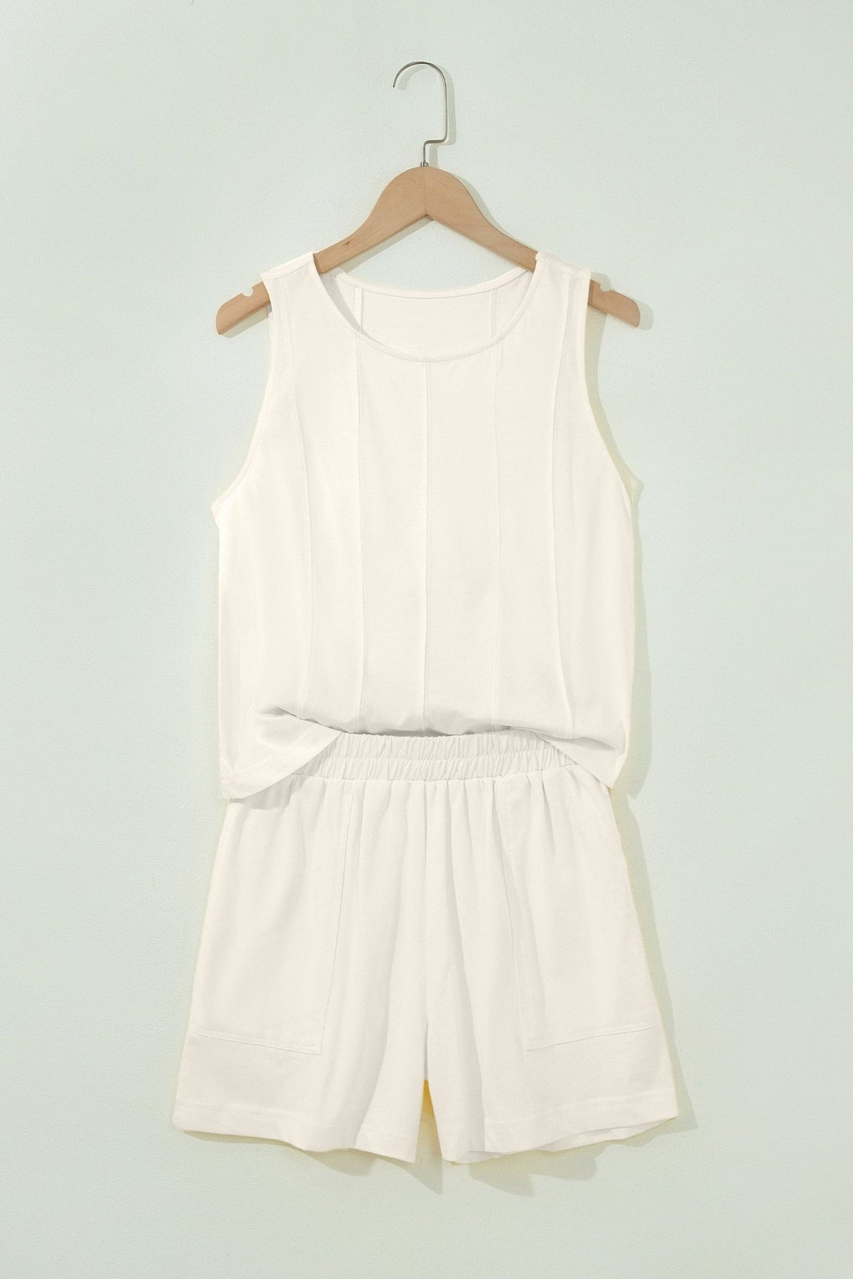 Stitched Detail Loose Tank & Shorts Set - Rooted & Reckless Co.