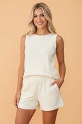 Stitched Detail Loose Tank & Shorts Set - Rooted & Reckless Co.