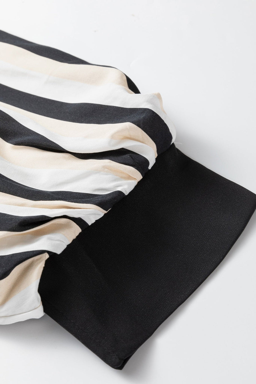 Stripe 3/4 Puff Sleeve Button Midi Dress - Rooted & Reckless Co.