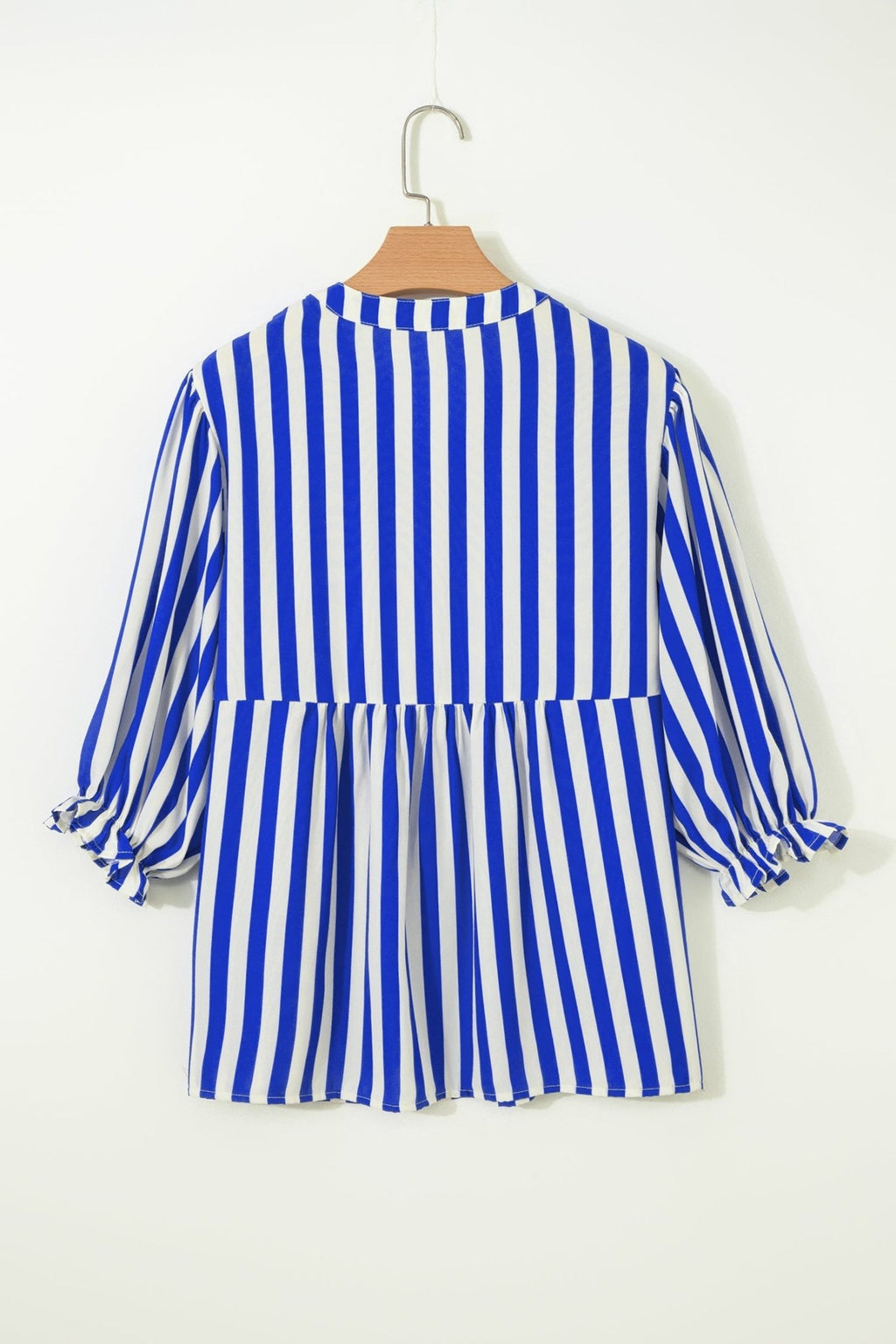Stripe Balloon Sleeve Button-Up Shirt - Rooted & Reckless Co.