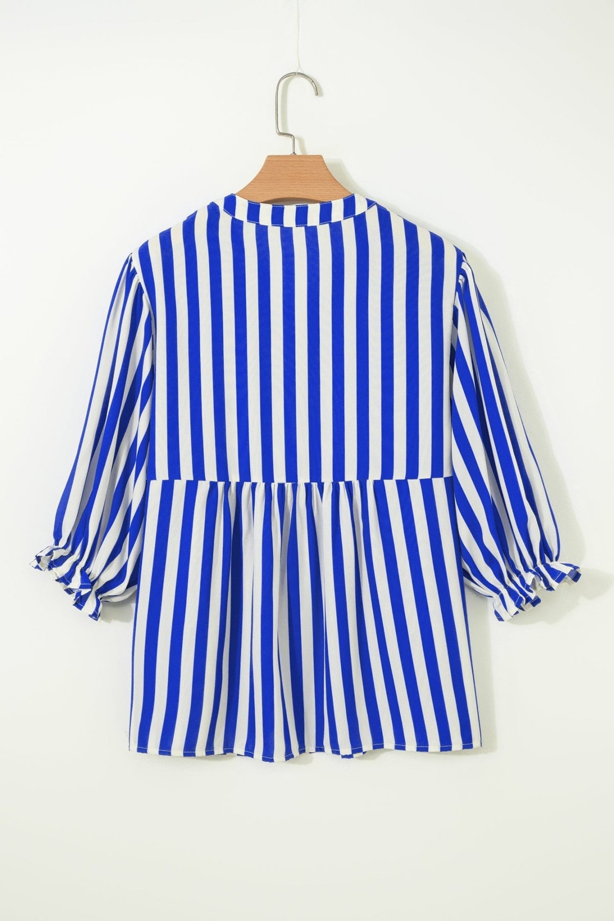Stripe Balloon Sleeve Button-Up Shirt - Rooted & Reckless Co.