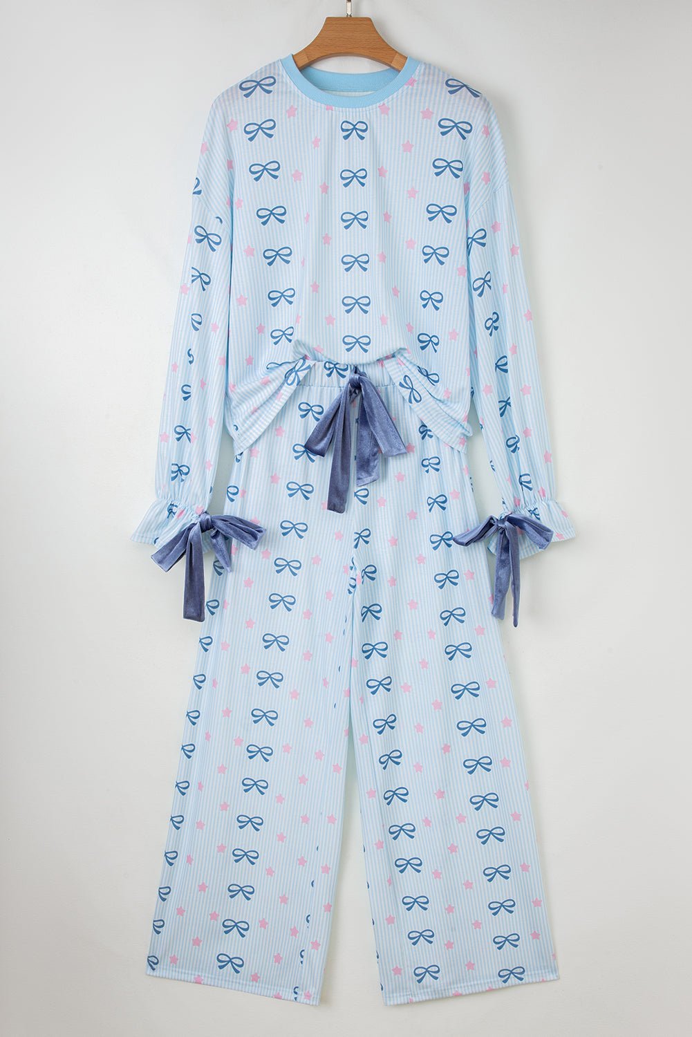 Stripe Bow and Star Lounge Set - Rooted & Reckless Co.