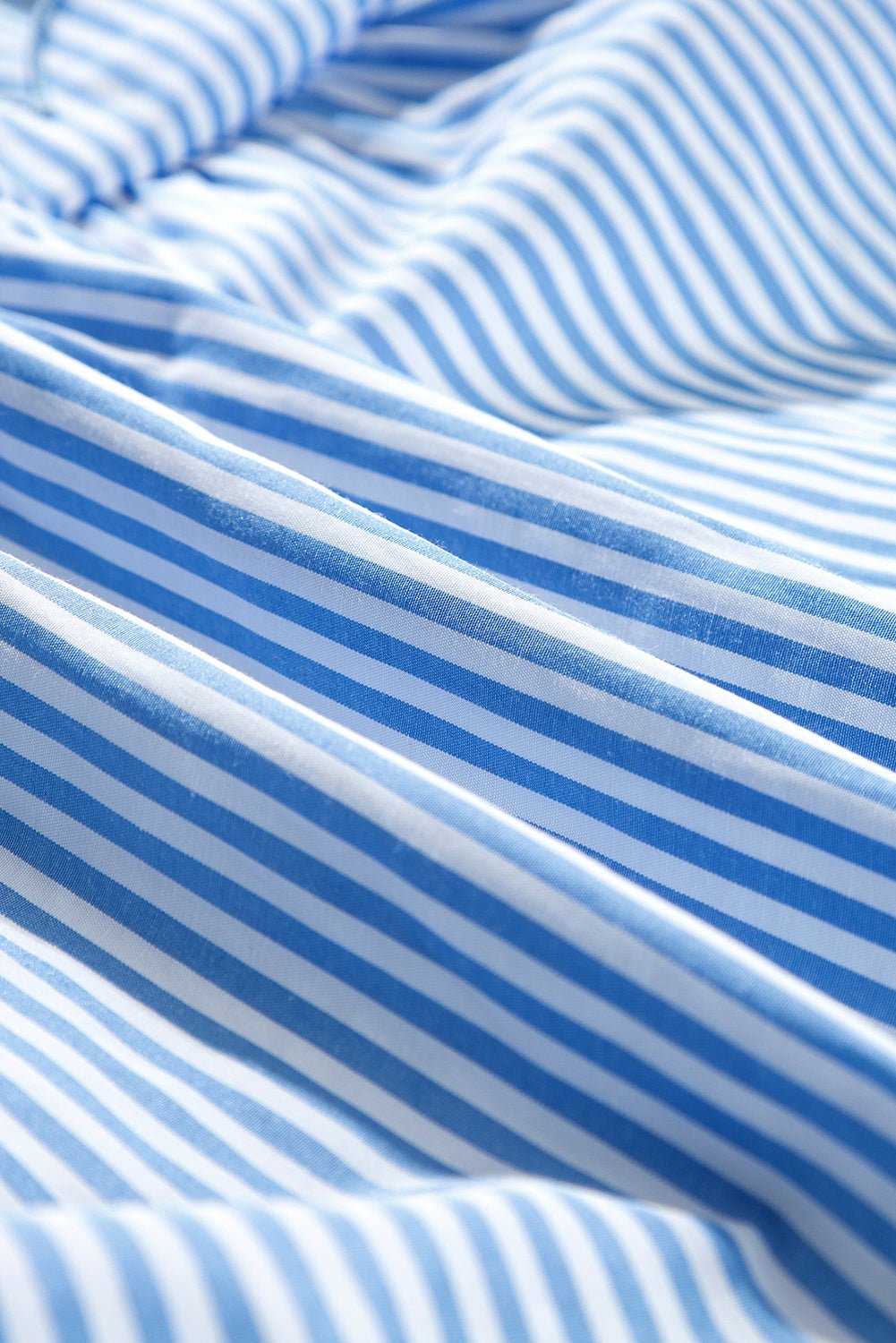 Stripe Bubble Short Sleeve Tiered Scallop Dress - Rooted & Reckless Co.