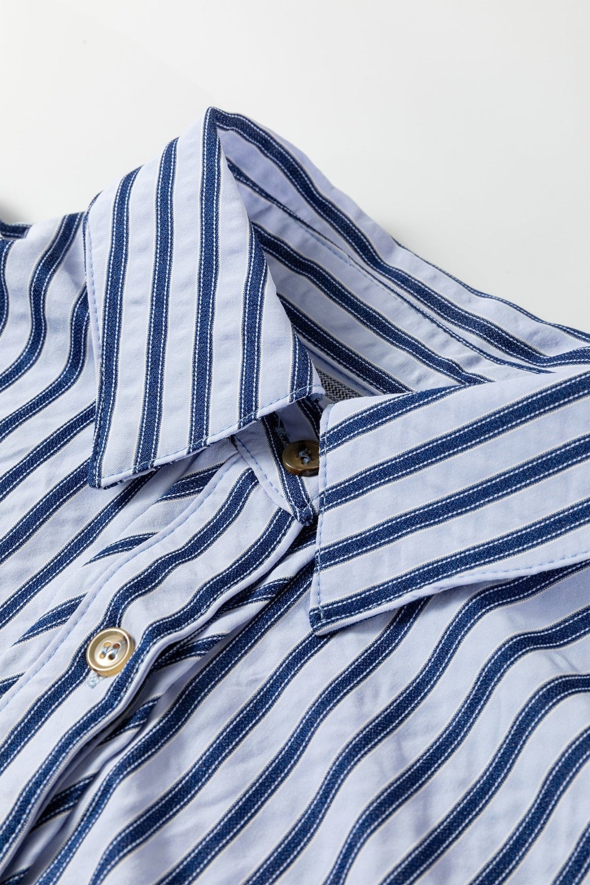 Stripe Button Down Long Sleeve Loose Shirt - Rooted & Reckless Co.