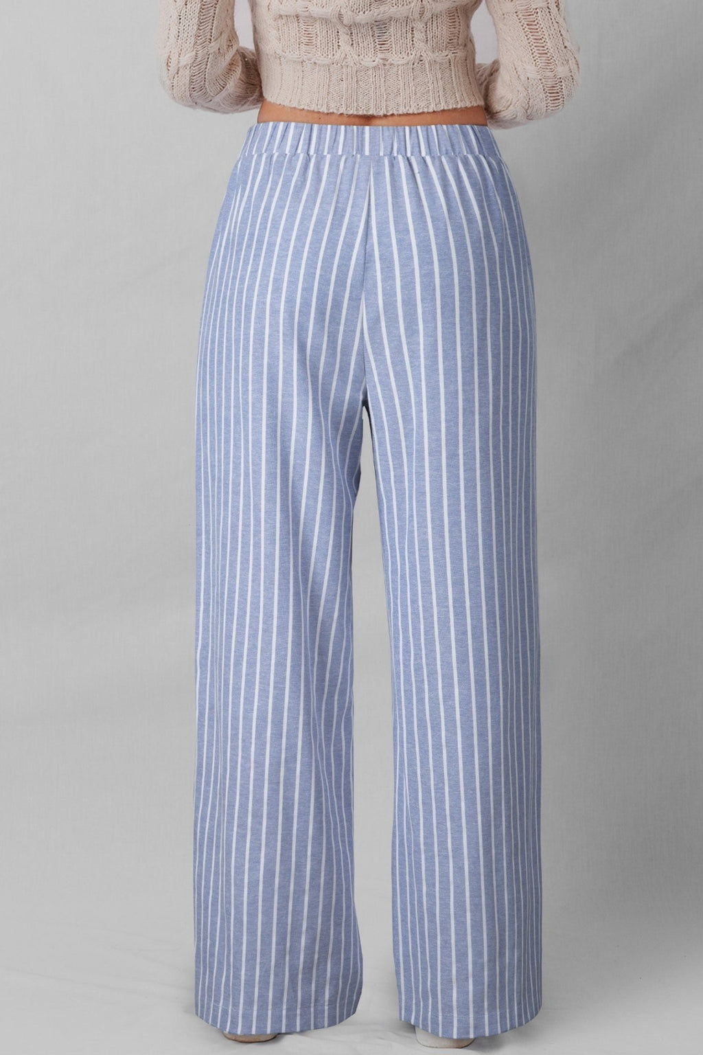 Stripe Buttoned Wide Leg Pants - Rooted & Reckless Co.