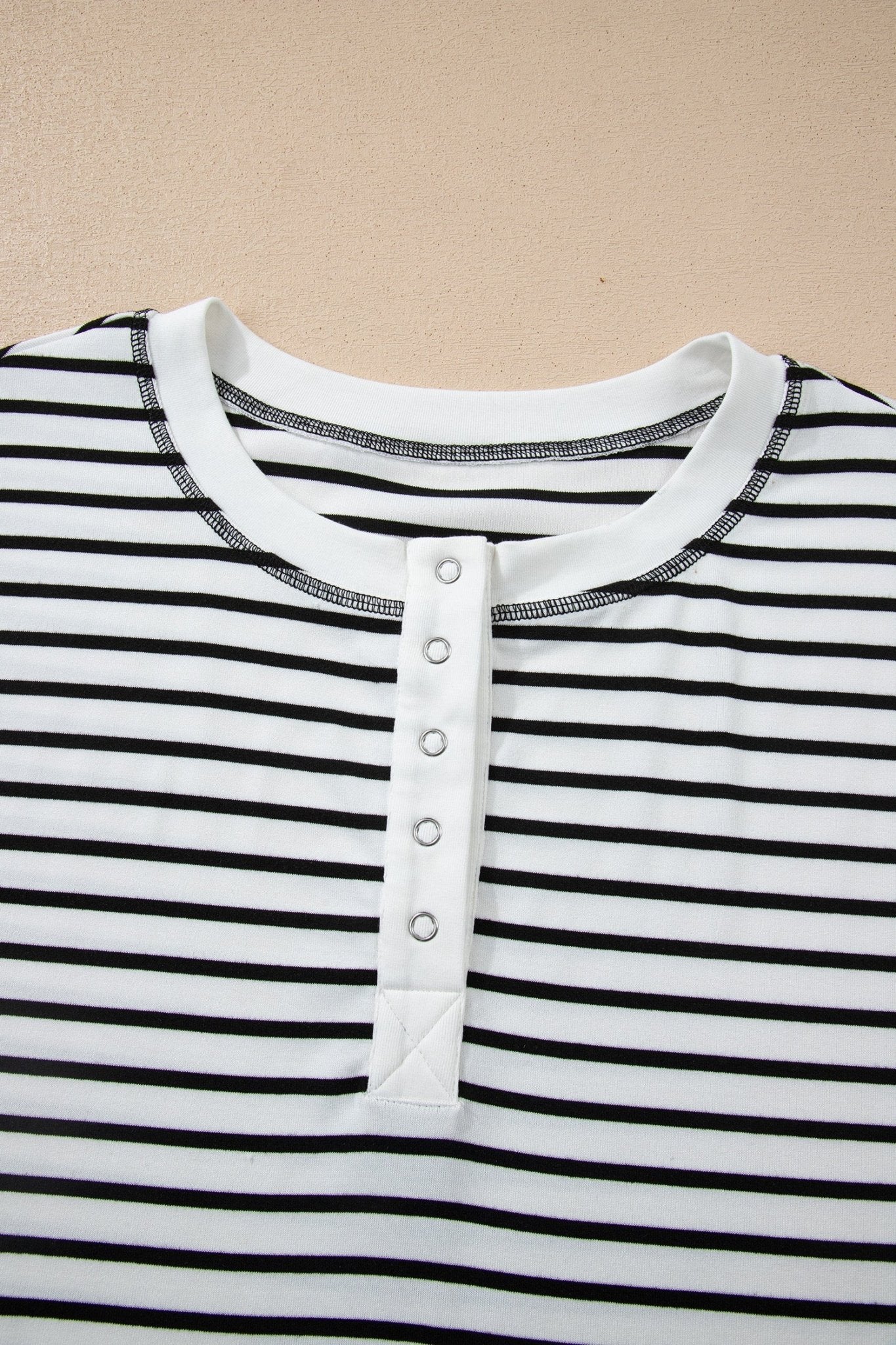 Stripe Cap Sleeve Henley Top & Shorts Set - Rooted & Reckless Co.