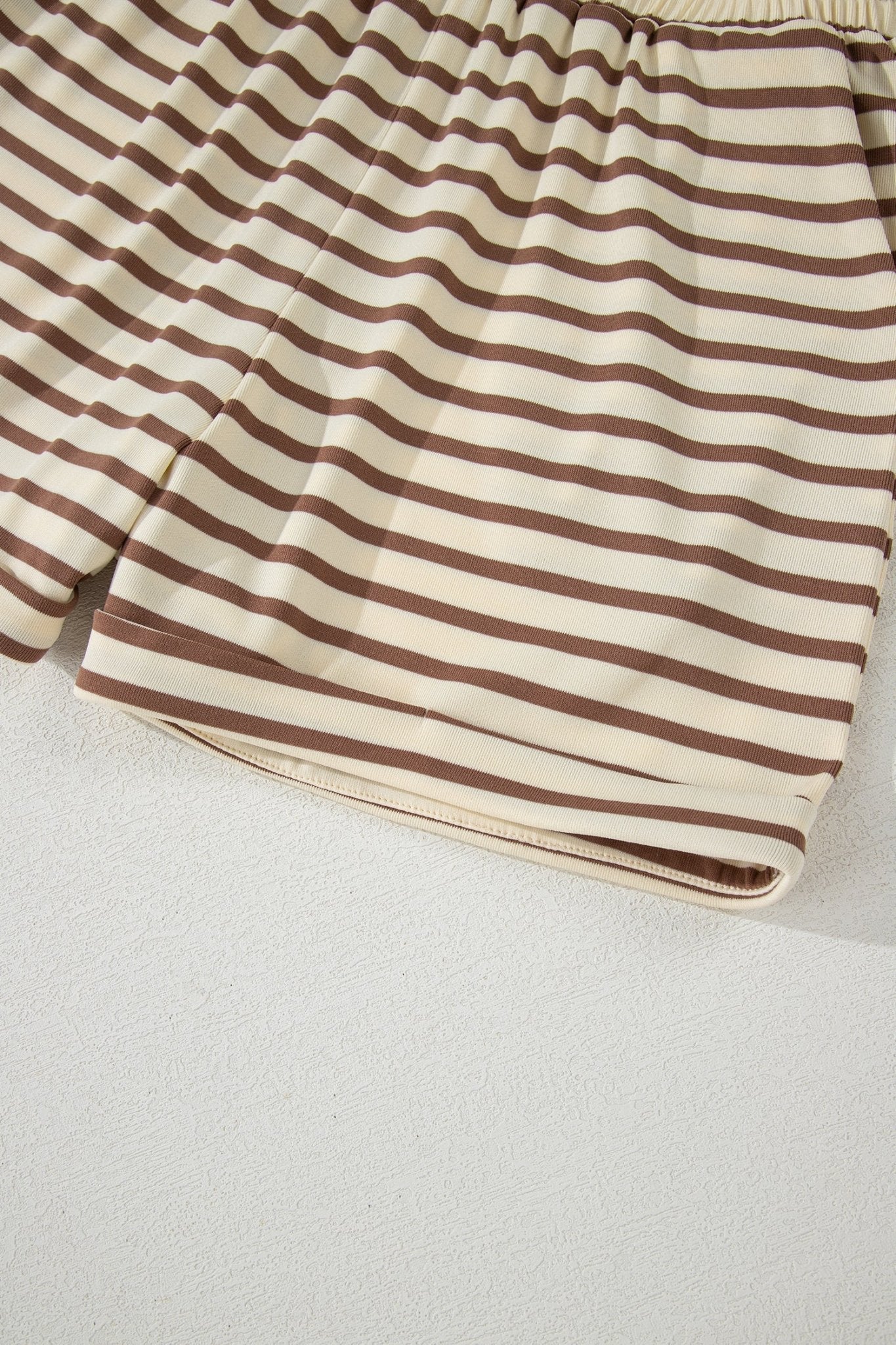 Stripe Cap Sleeve Henley Top & Shorts Set - Rooted & Reckless Co.