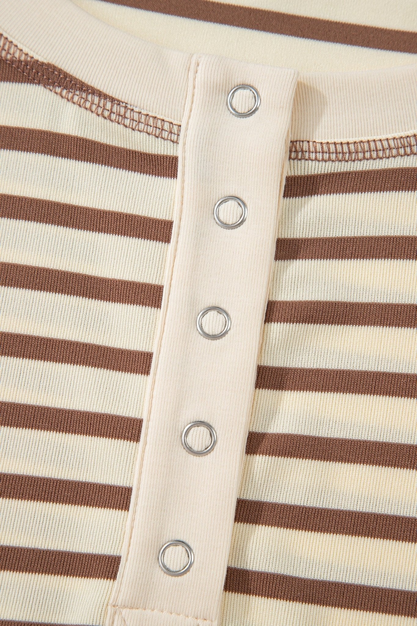 Stripe Cap Sleeve Henley Top & Shorts Set - Rooted & Reckless Co.