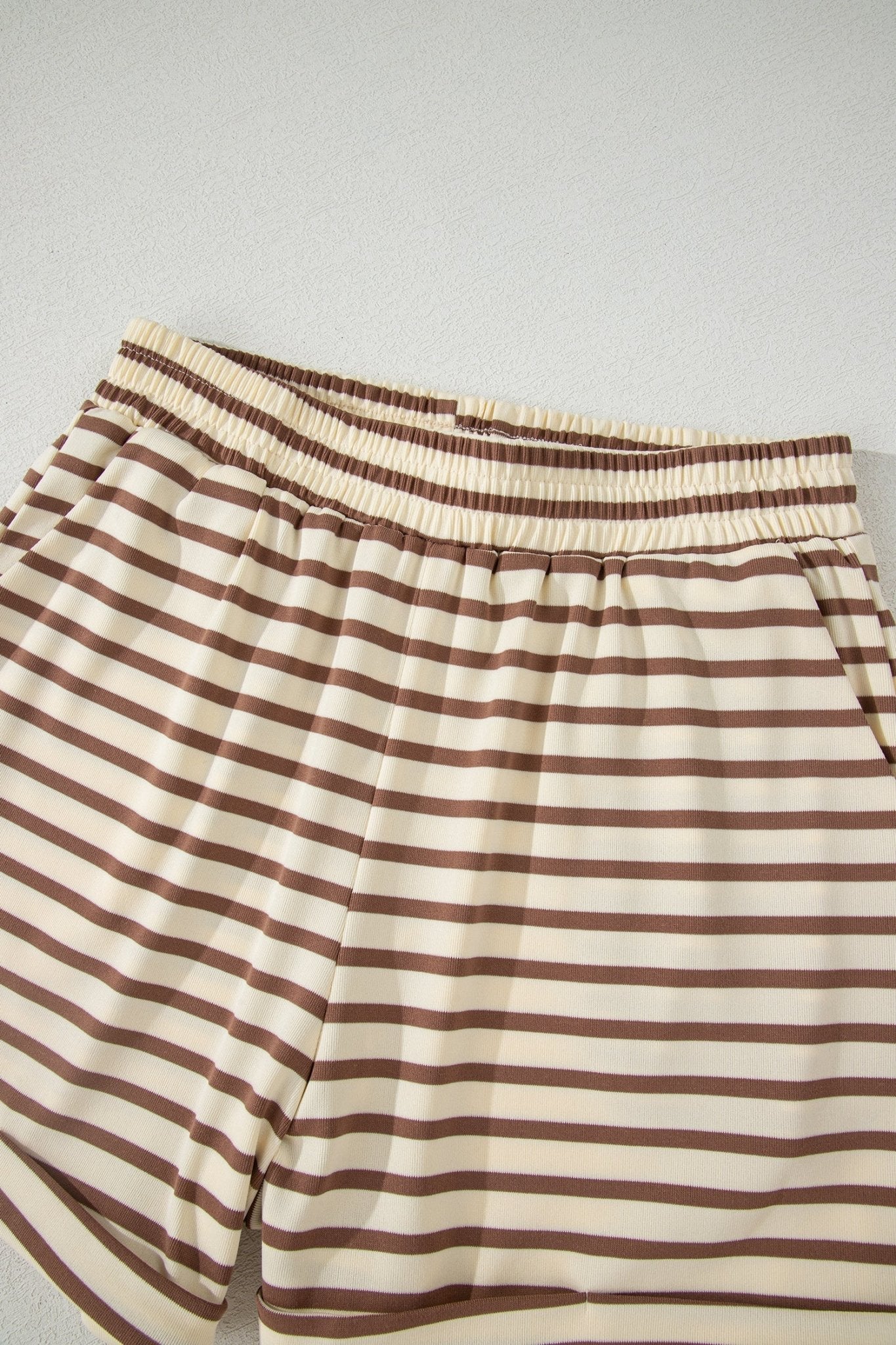 Stripe Cap Sleeve Henley Top & Shorts Set - Rooted & Reckless Co.