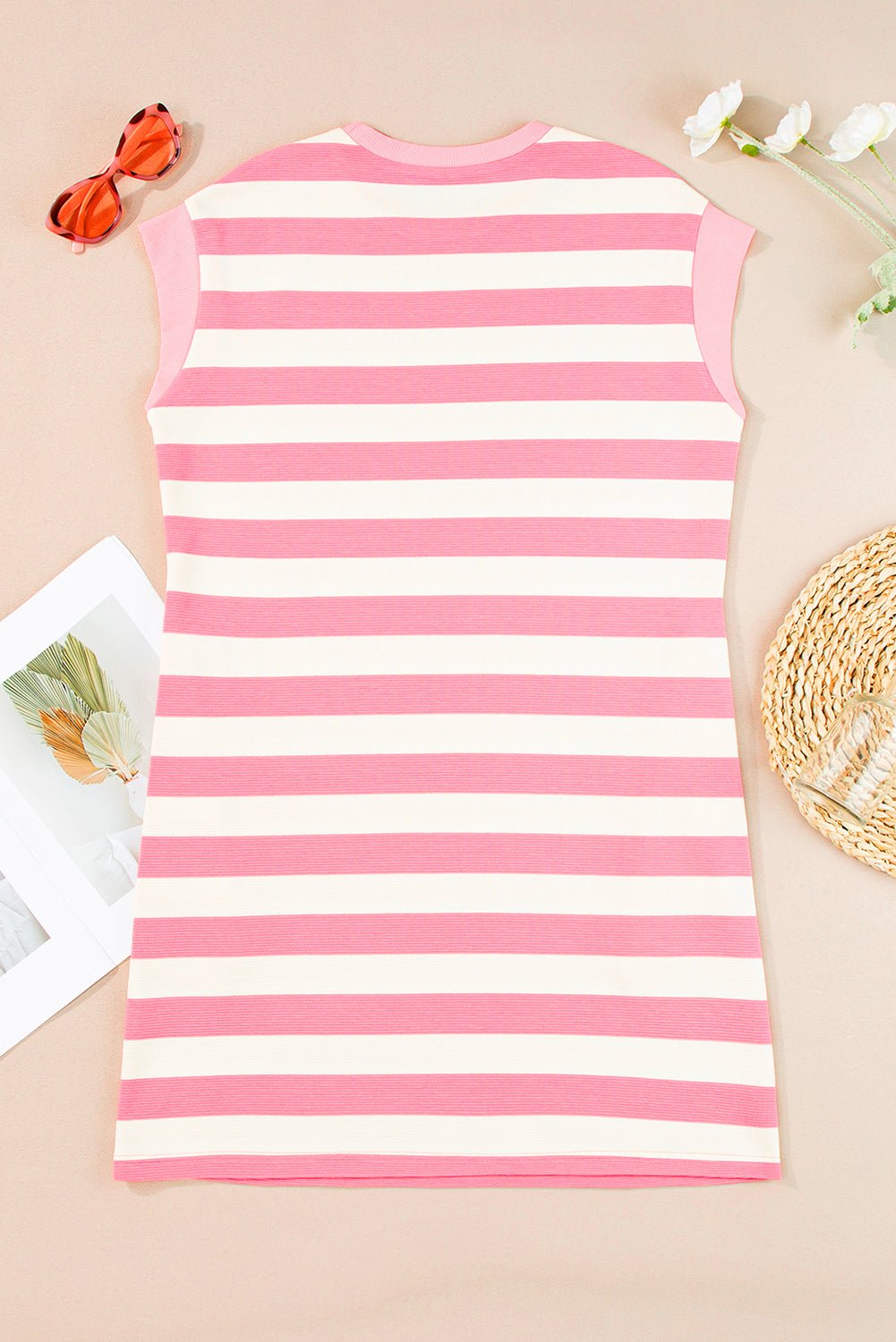 Stripe Cap Sleeve T-Shirt Dress - Rooted & Reckless Co.