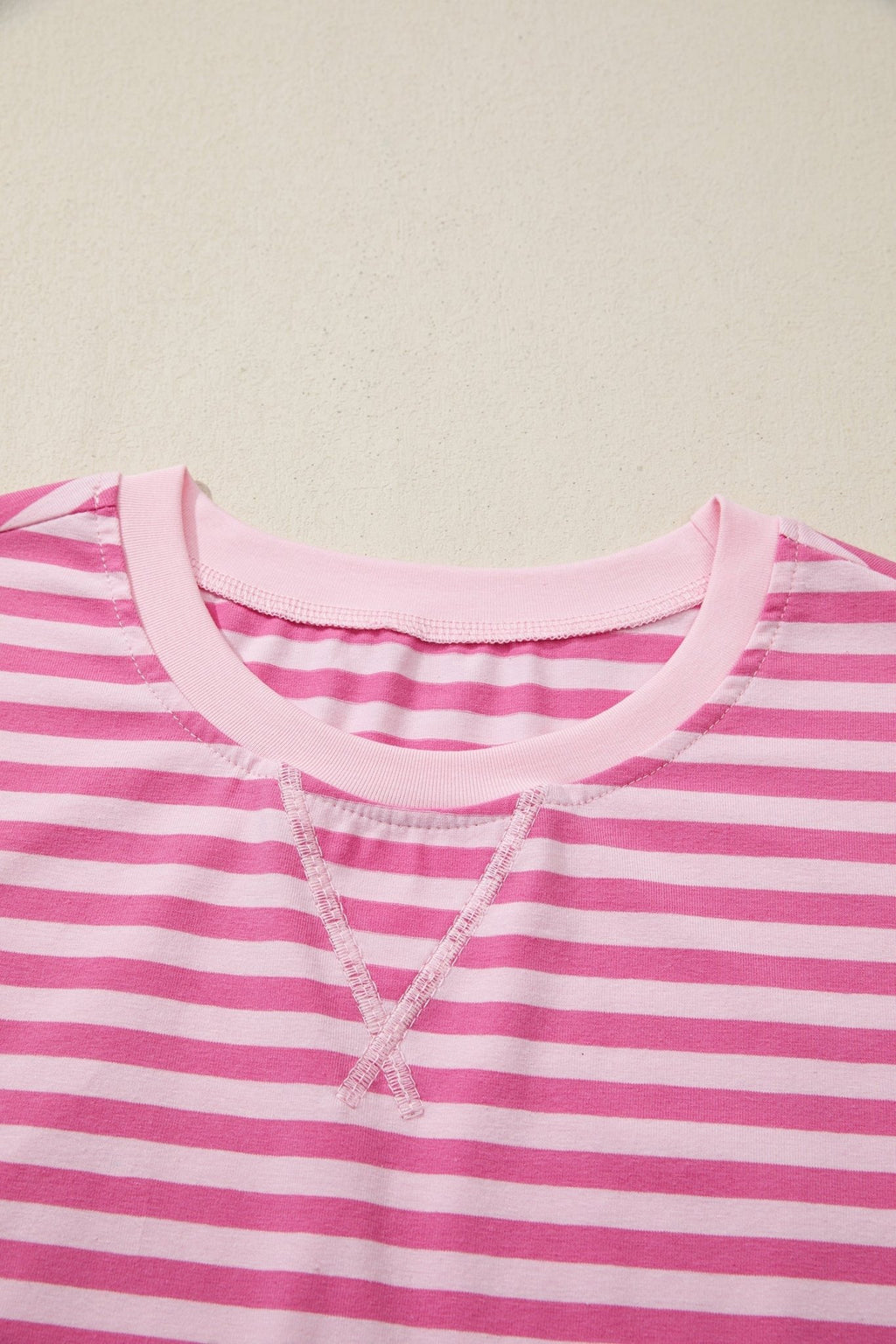 Stripe Cap Sleeve Tee & Elastic Waist Shorts Set - Rooted & Reckless Co.