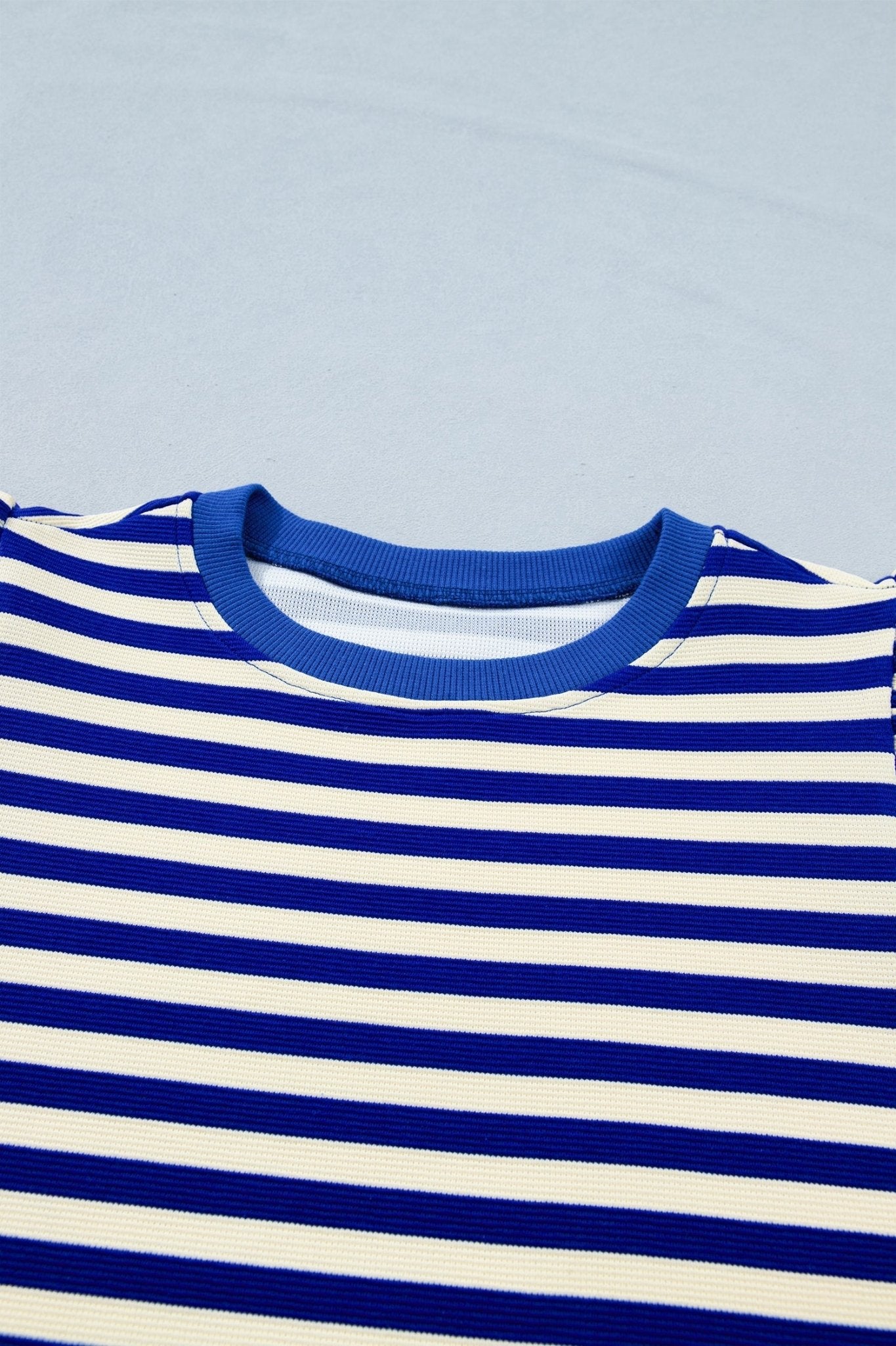 Stripe Cap Sleeve Top & Contrast Trim Shorts Set - Rooted & Reckless Co.
