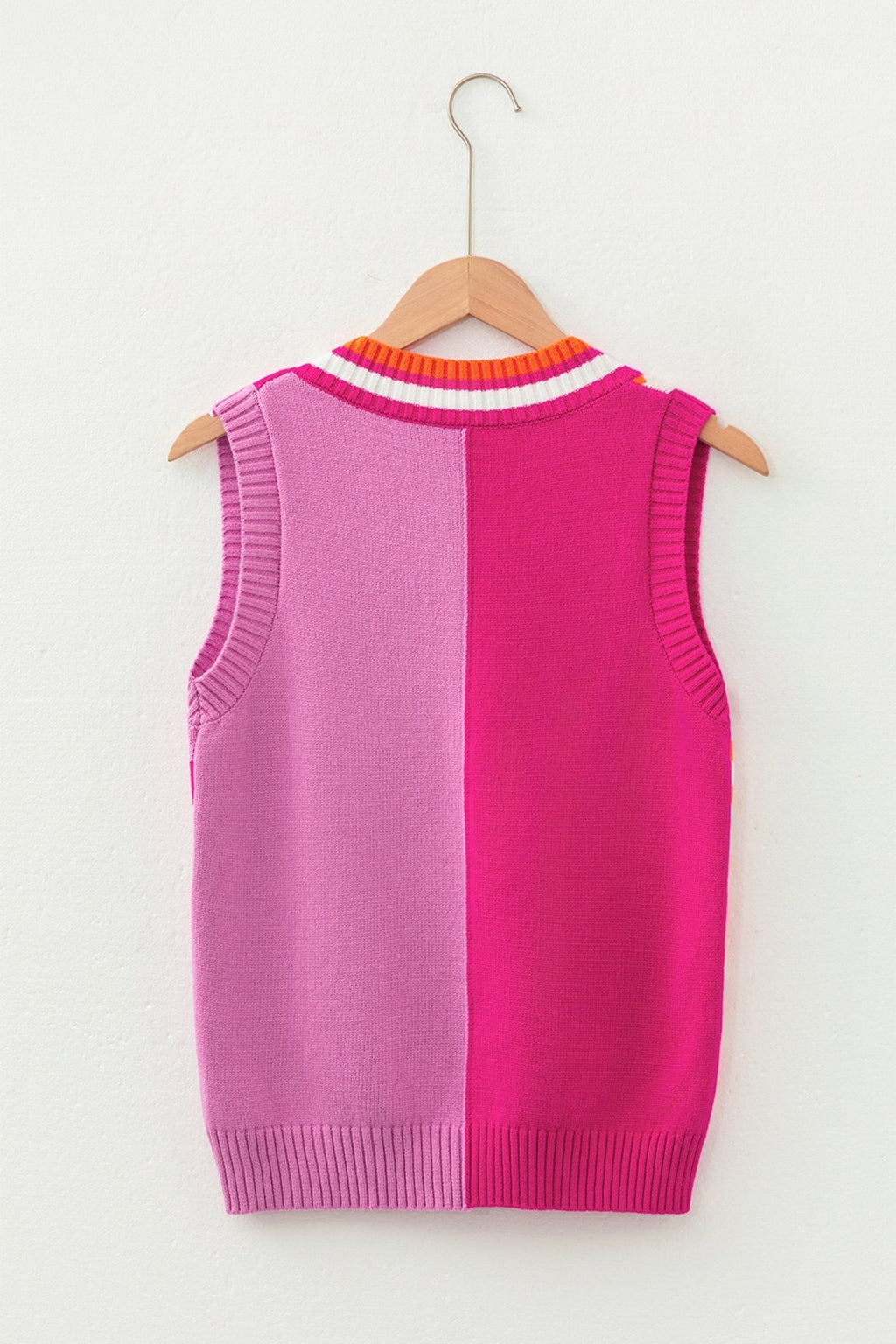 Stripe Checker Patchwork V-Neck Sweater Top - Rooted & Reckless Co.