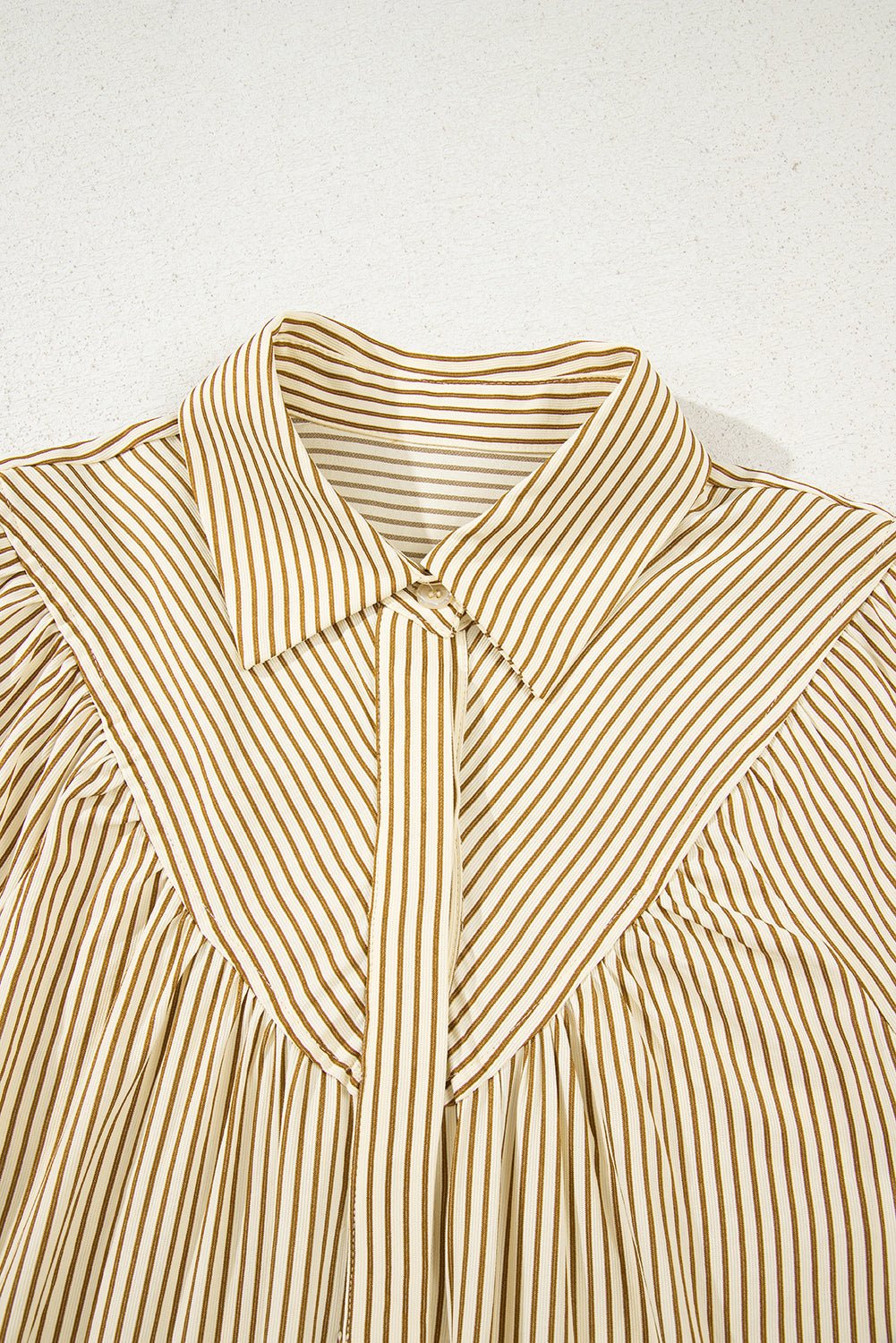 Stripe Collared Cuff Long Sleeve Mini Dress - Rooted & Reckless Co.