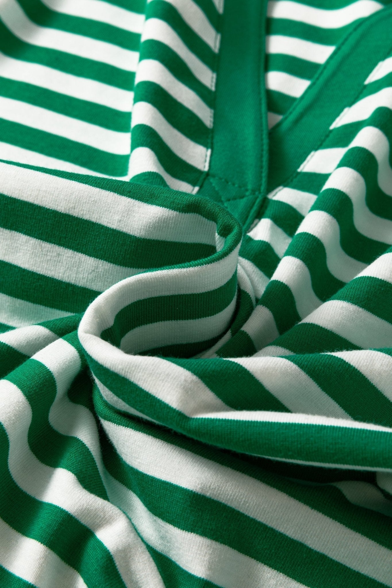 Stripe Collared V-Neck Short Puff Sleeve Top - Rooted & Reckless Co.