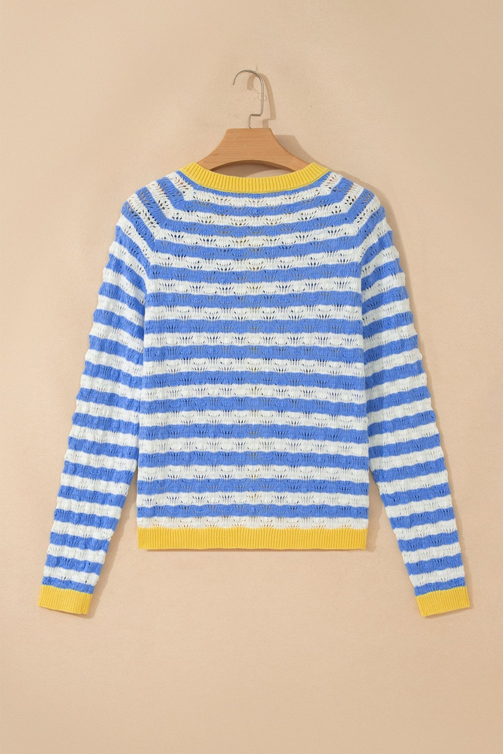 Stripe Colorblock Button Front Knit Cardigan - Rooted & Reckless Co.