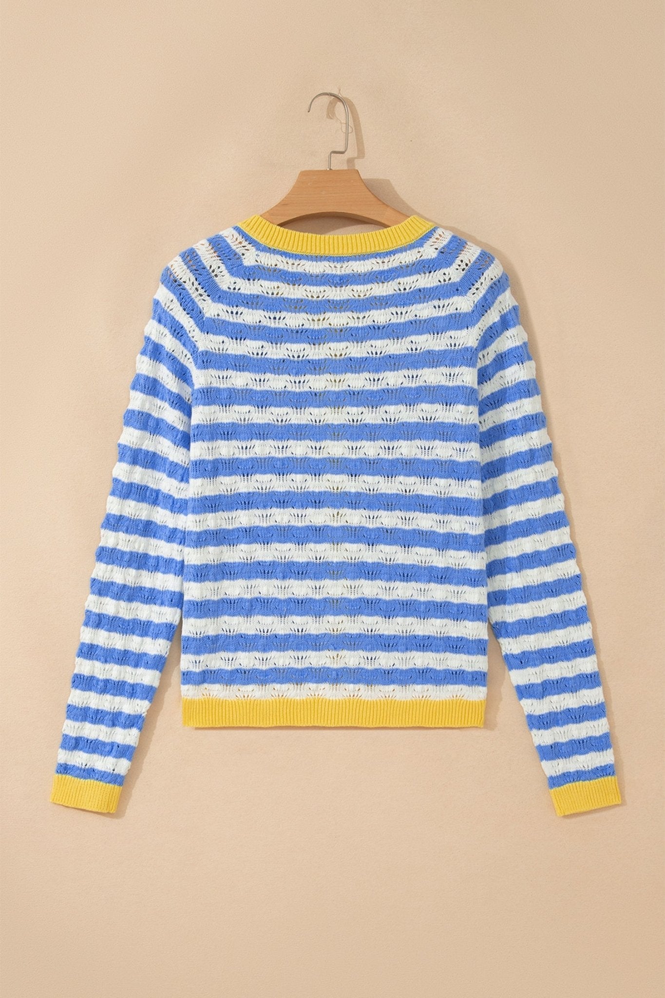 Stripe Colorblock Button Front Knit Cardigan - Rooted & Reckless Co.