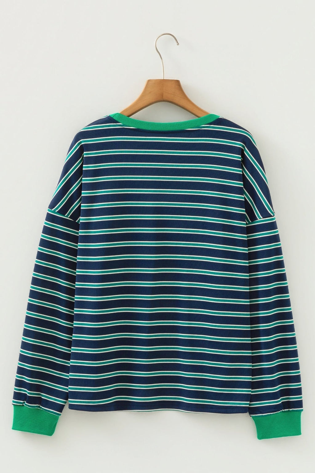 Stripe Colorblock Chest Pocket Long Sleeve Top - Rooted & Reckless Co.