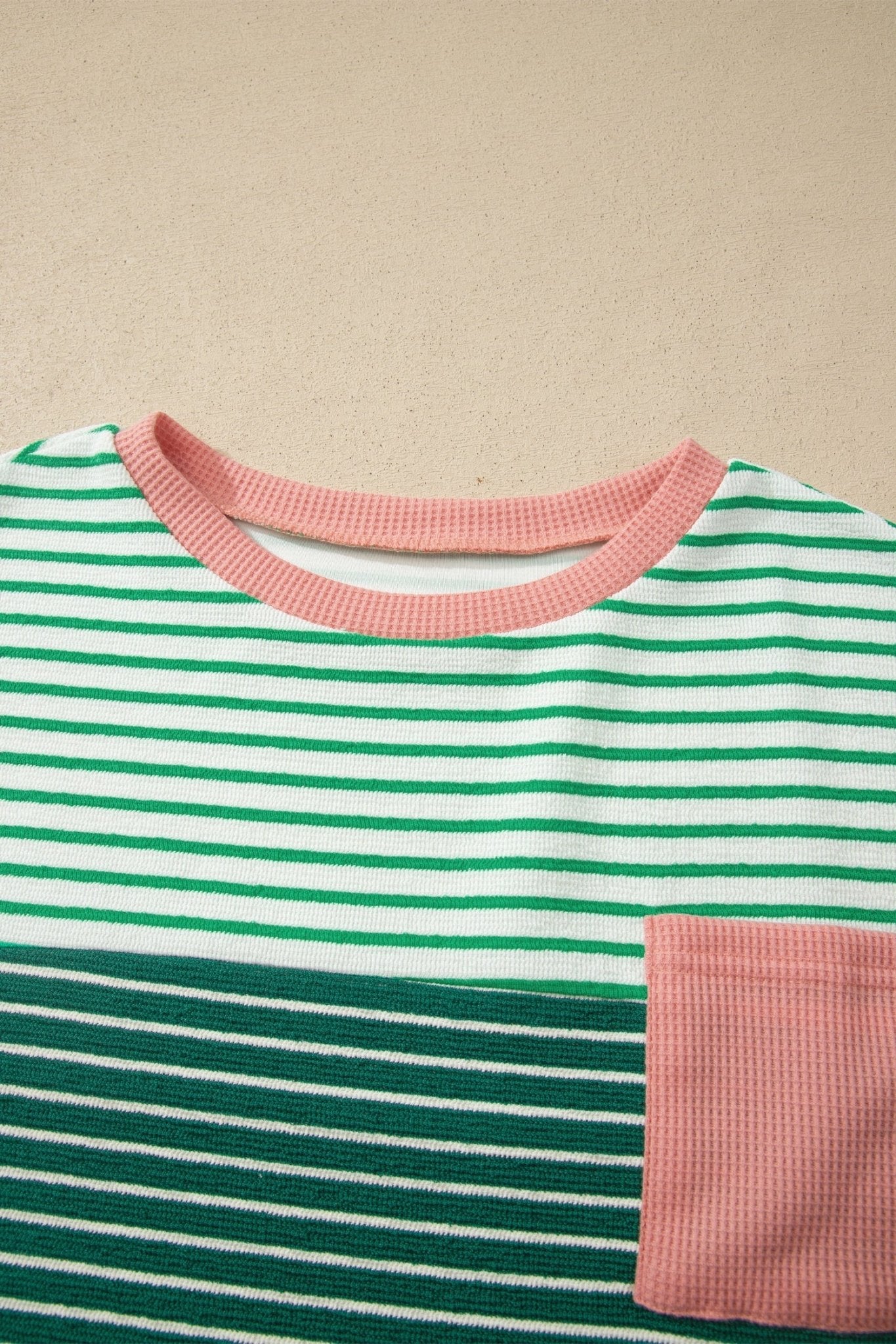 Stripe Colorblock Chest Pocket Short Sleeve Tee - Rooted & Reckless Co.