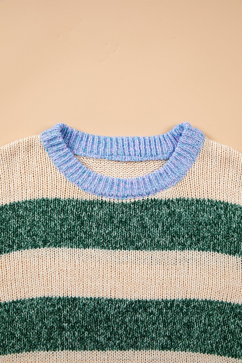 Stripe Colorblock Drop Shoulder Pullover Sweater - Rooted & Reckless Co.