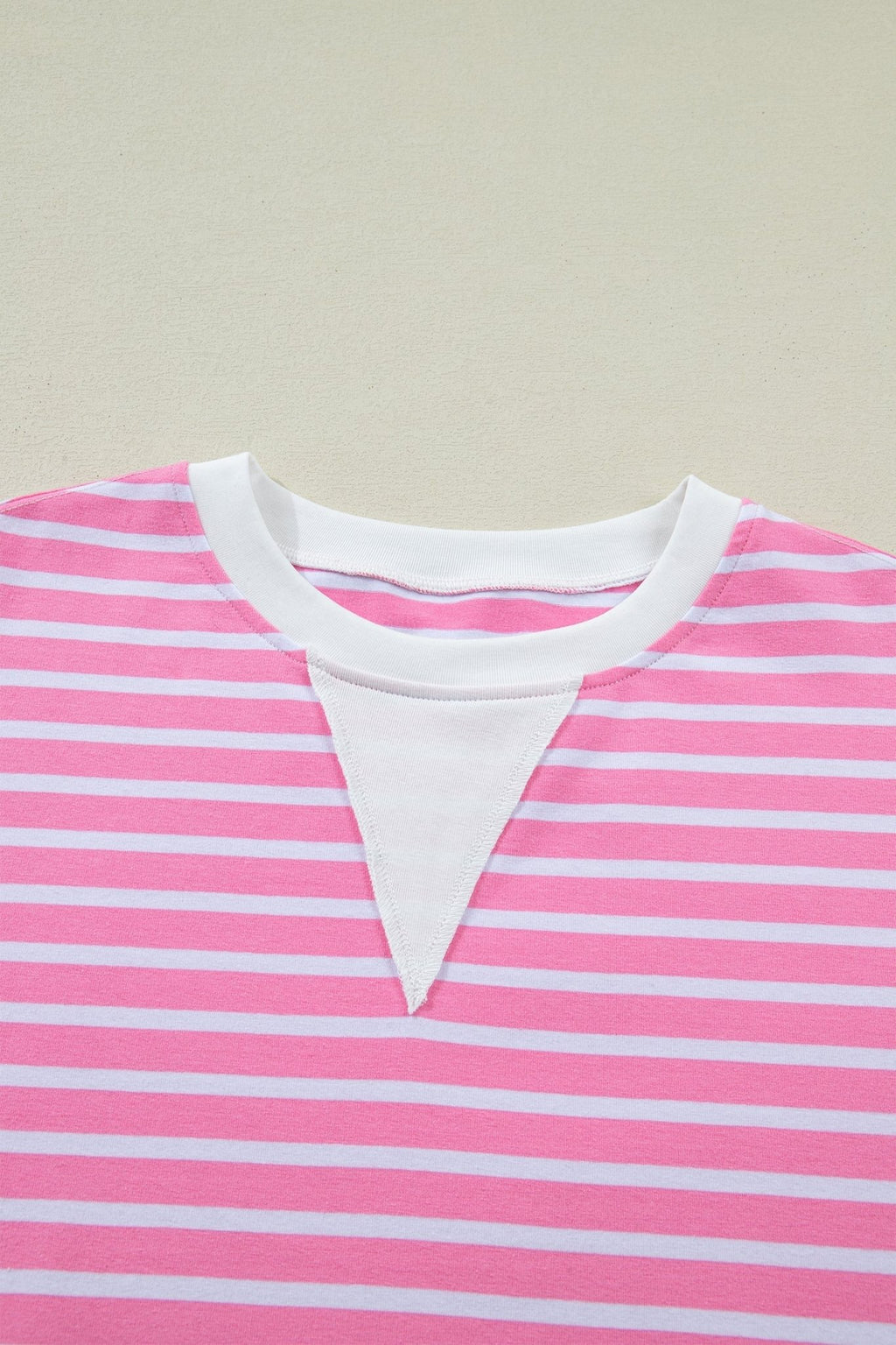 Stripe Colorblock Drop Shoulder Short Sleeve Top - Rooted & Reckless Co.