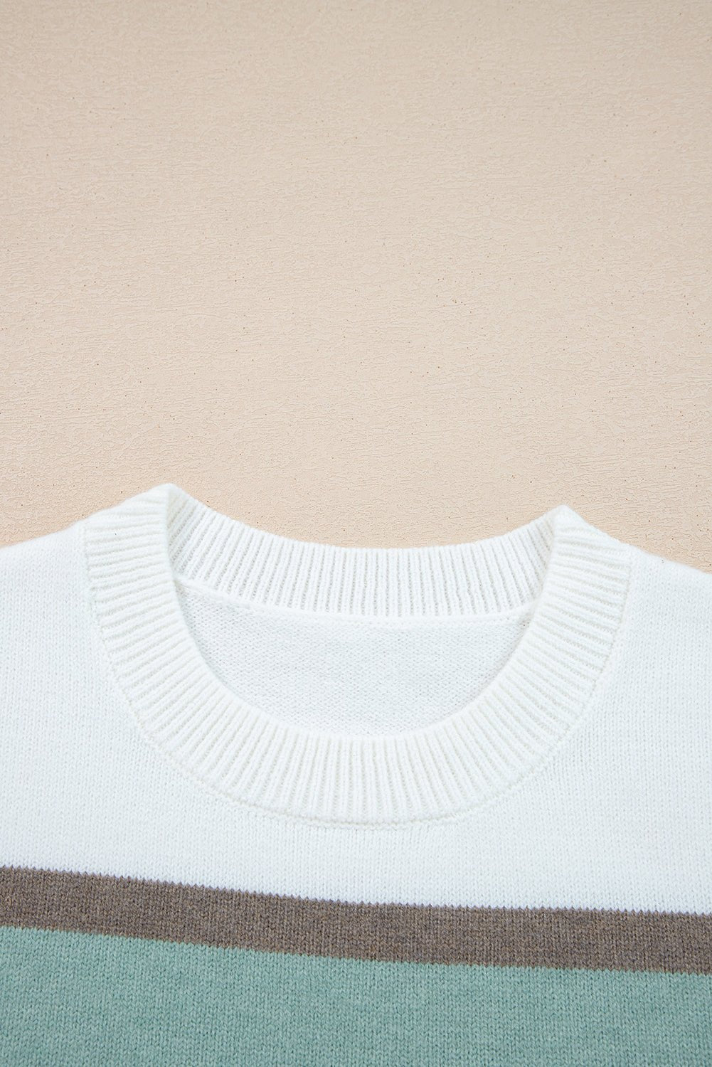 Stripe Colorblock Drop Shoulder Sweater - Rooted & Reckless Co.