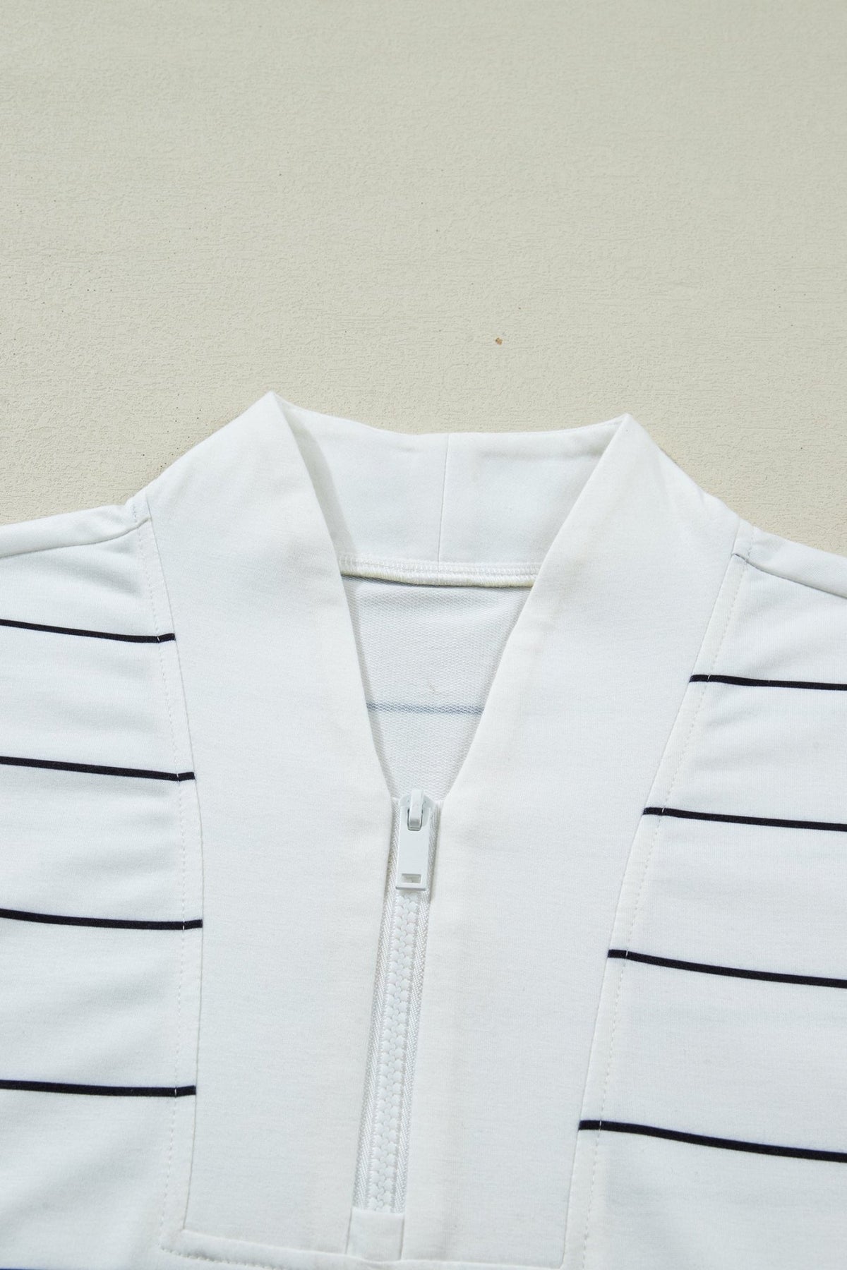 Stripe Colorblock Half Zip V-Neck Sleeveless Top - Rooted & Reckless Co.