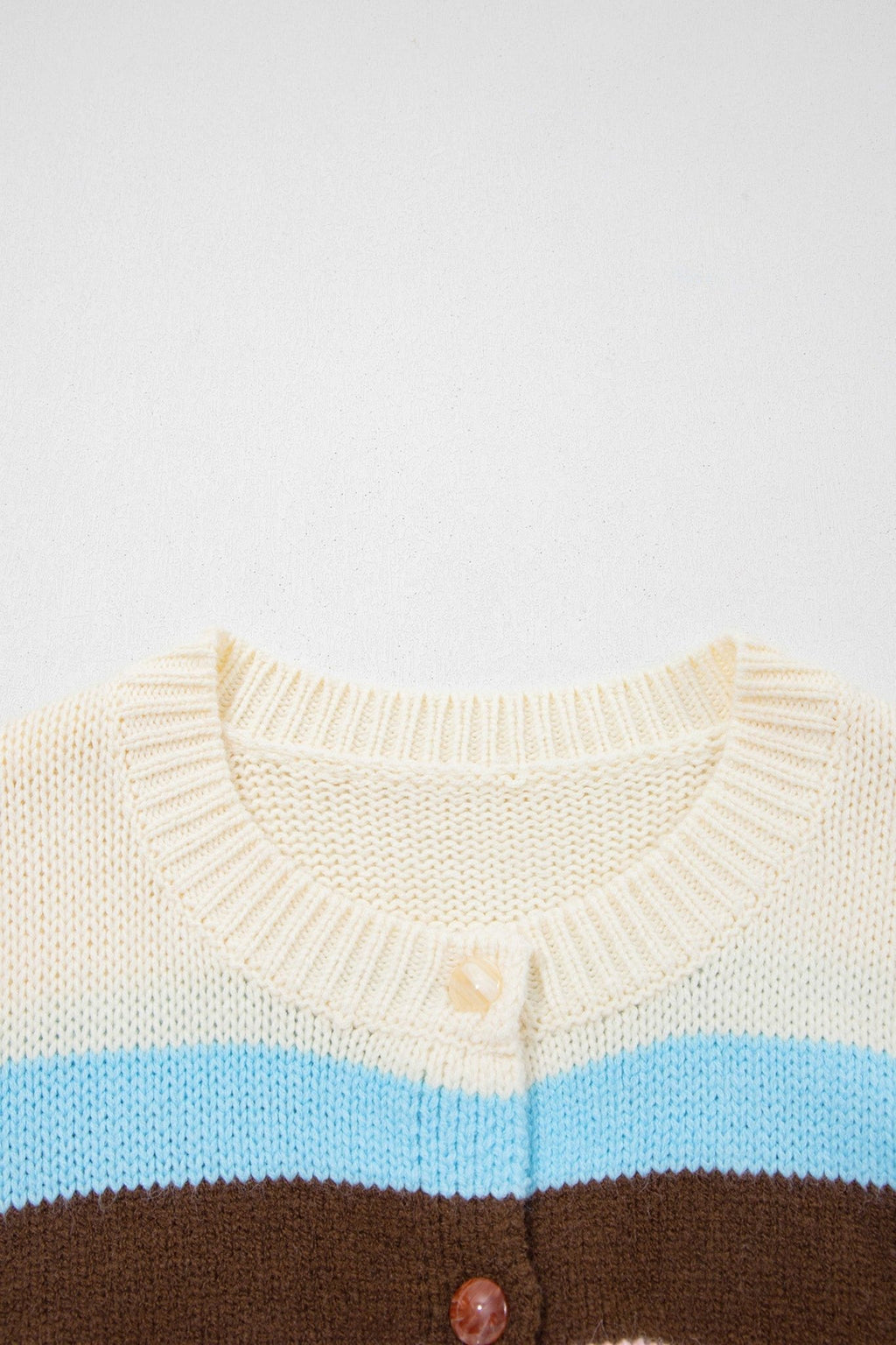 Stripe Colorblock Long Sleeve Drop Shoulder Cardigan - Rooted & Reckless Co.