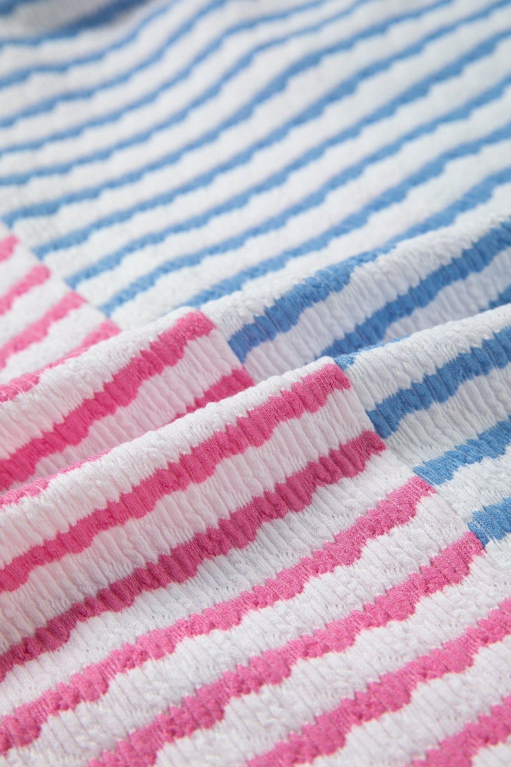 Stripe Colorblock Patchwork Half-Zip Long Sleeve Top - Rooted & Reckless Co.