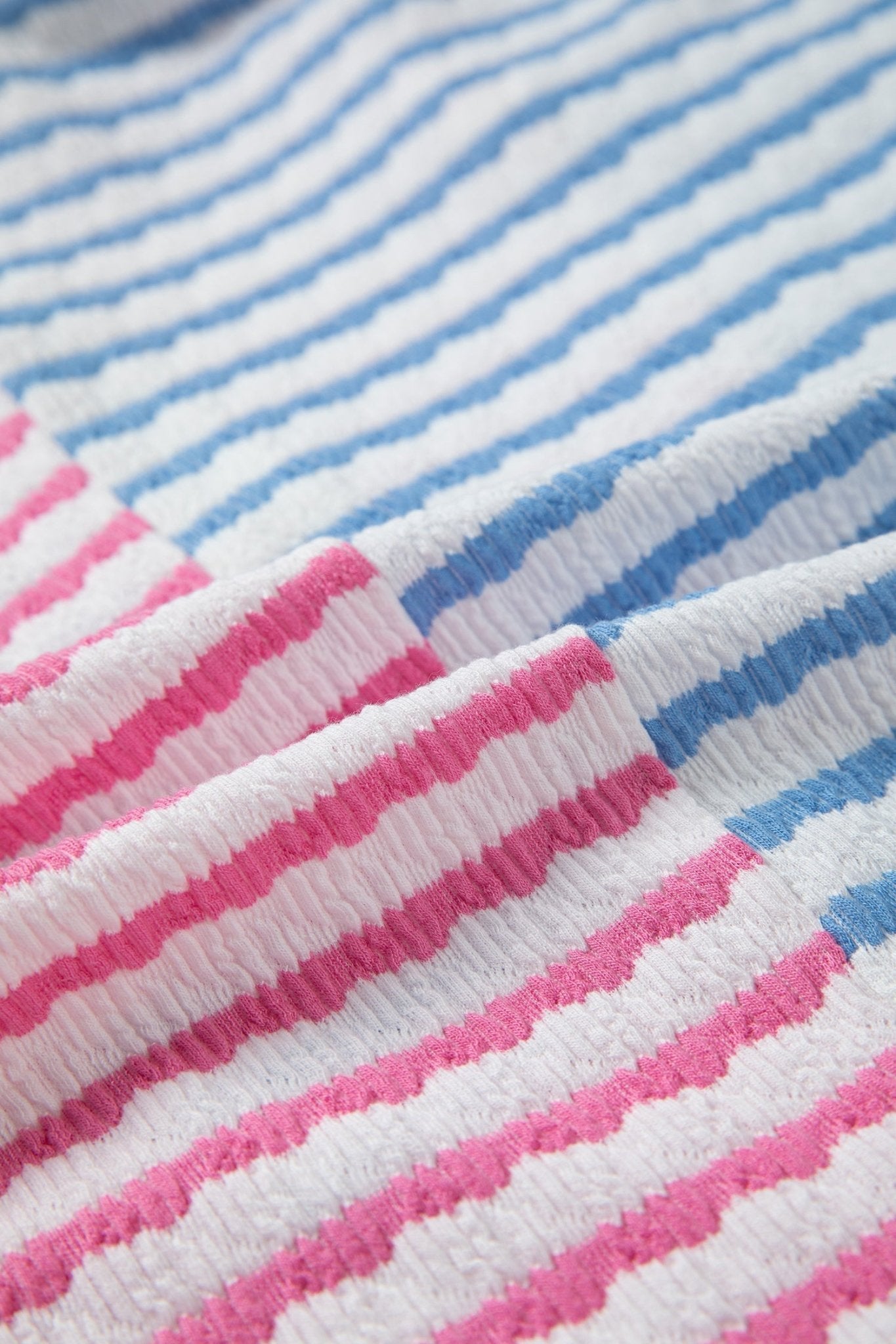 Stripe Colorblock Patchwork Half-Zip Long Sleeve Top - Rooted & Reckless Co.