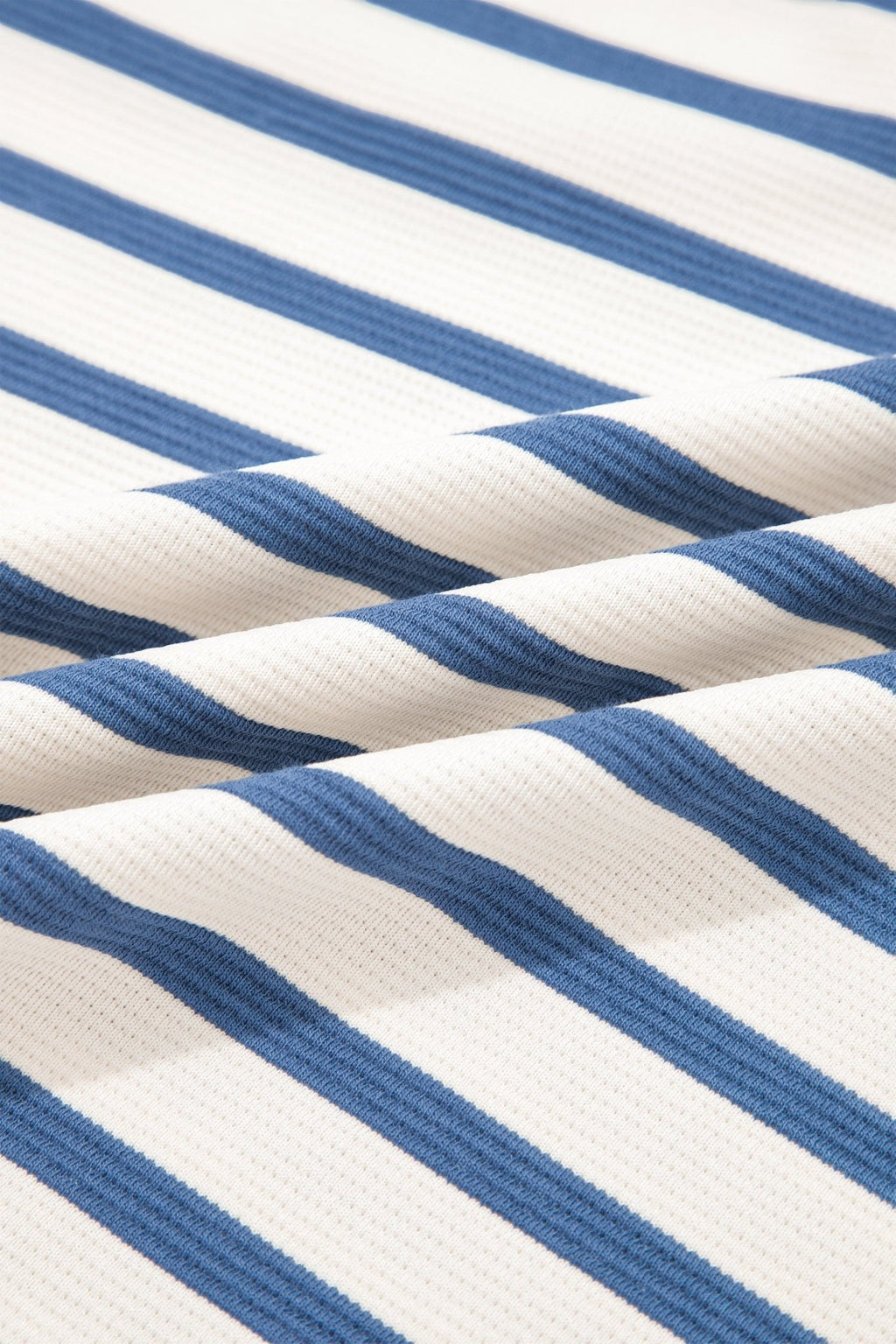 Stripe Colorblock Puff Sleeve Polo Collar Blouse - Rooted & Reckless Co.