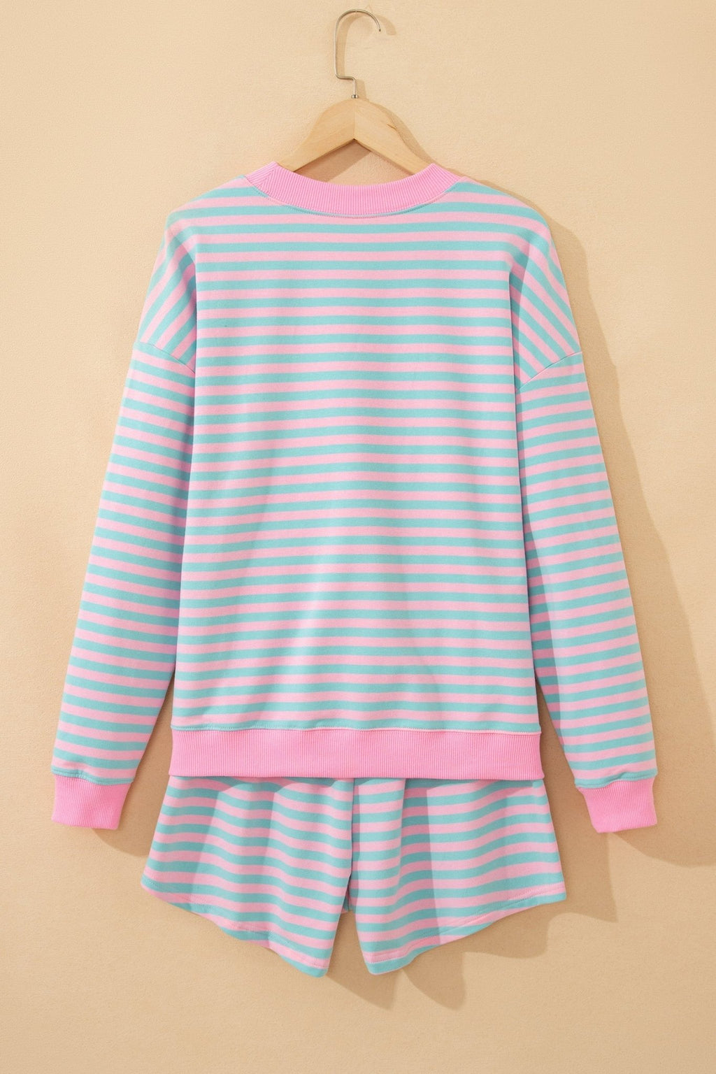 Stripe Colorblock Pullover & Pull-On Shorts Set - Rooted & Reckless Co.